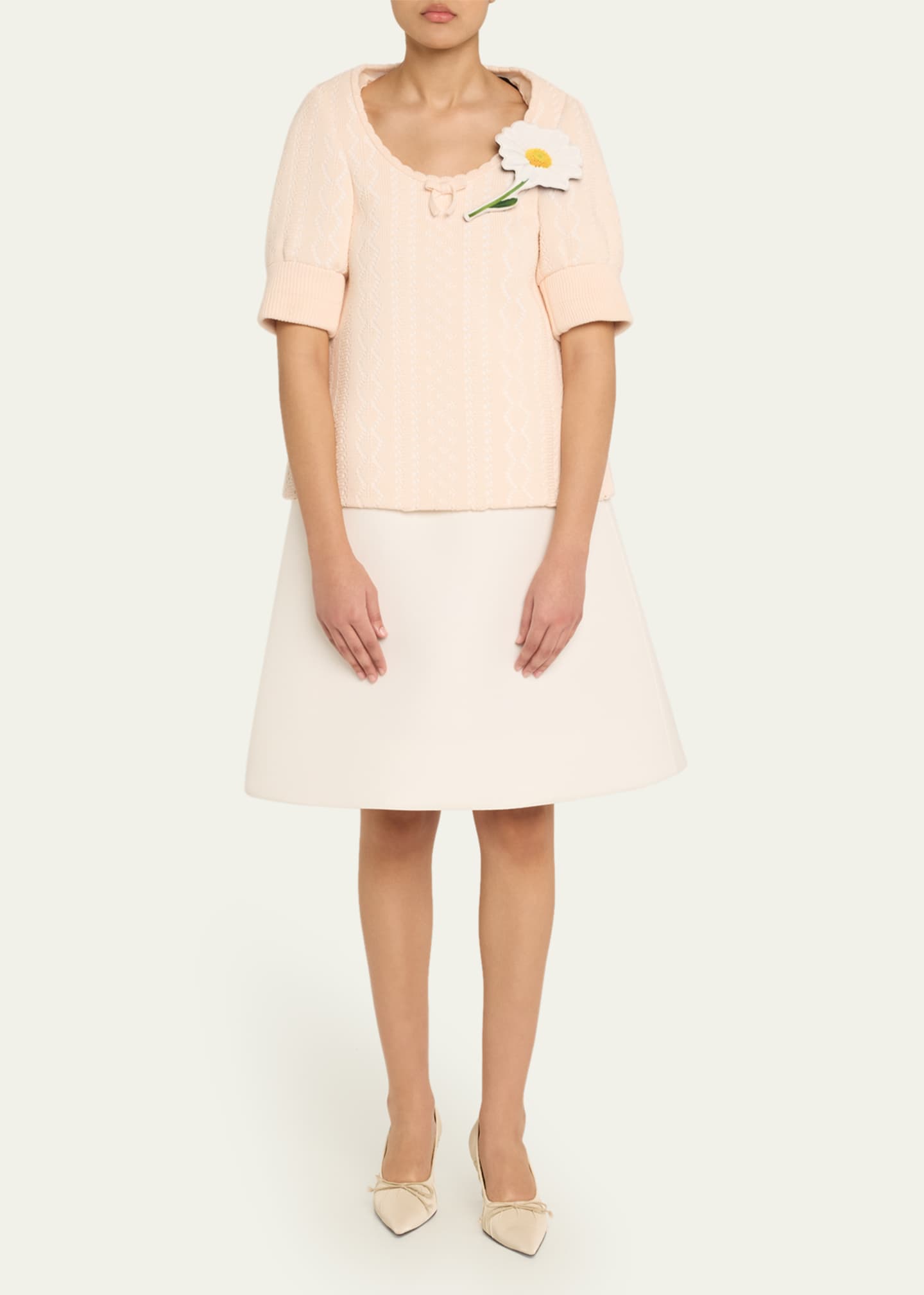 Marc Jacobs Runway Floral Brooch Oversized Top Image 2 of 5