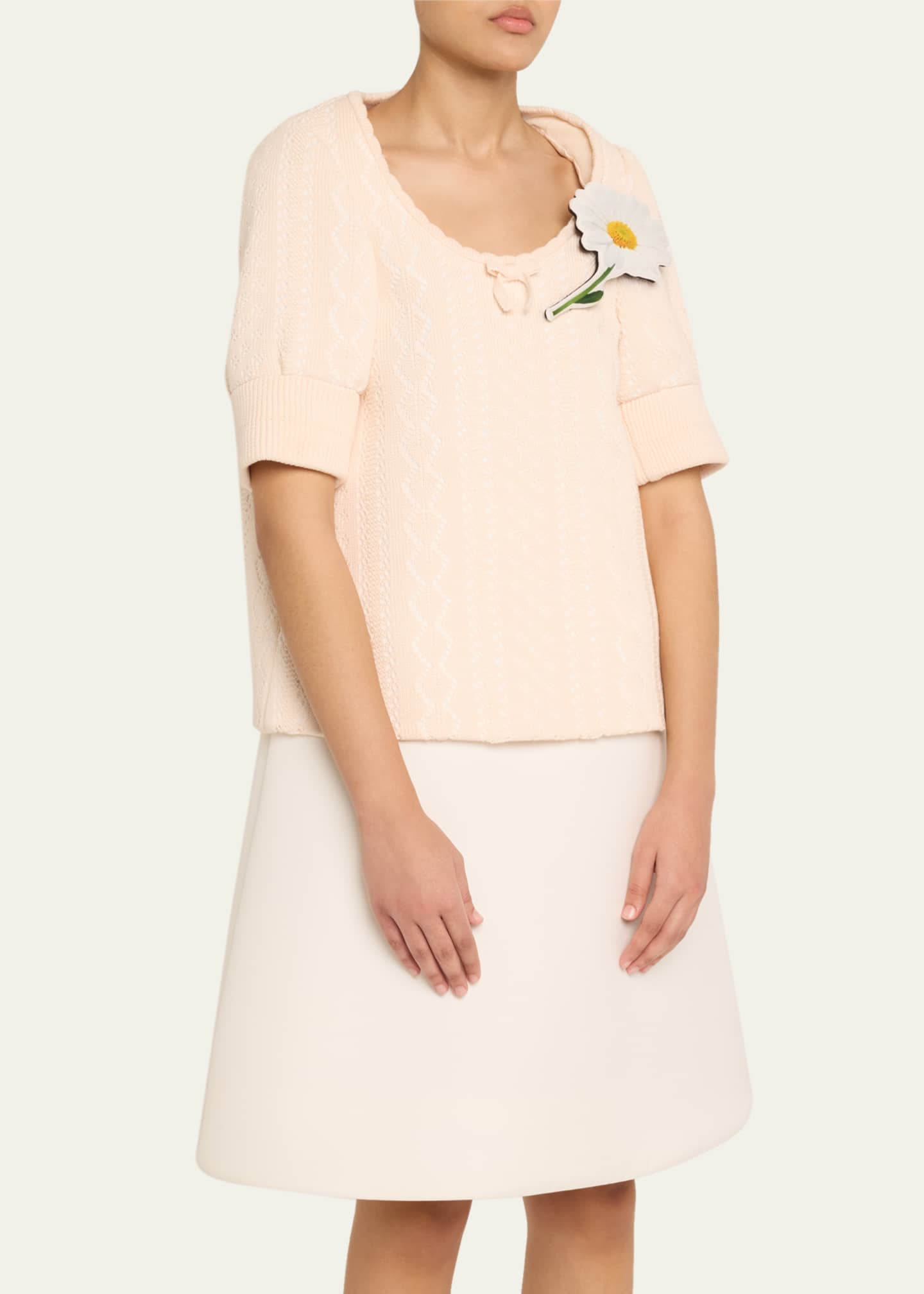 Marc Jacobs Runway Floral Brooch Oversized Top Image 4 of 5