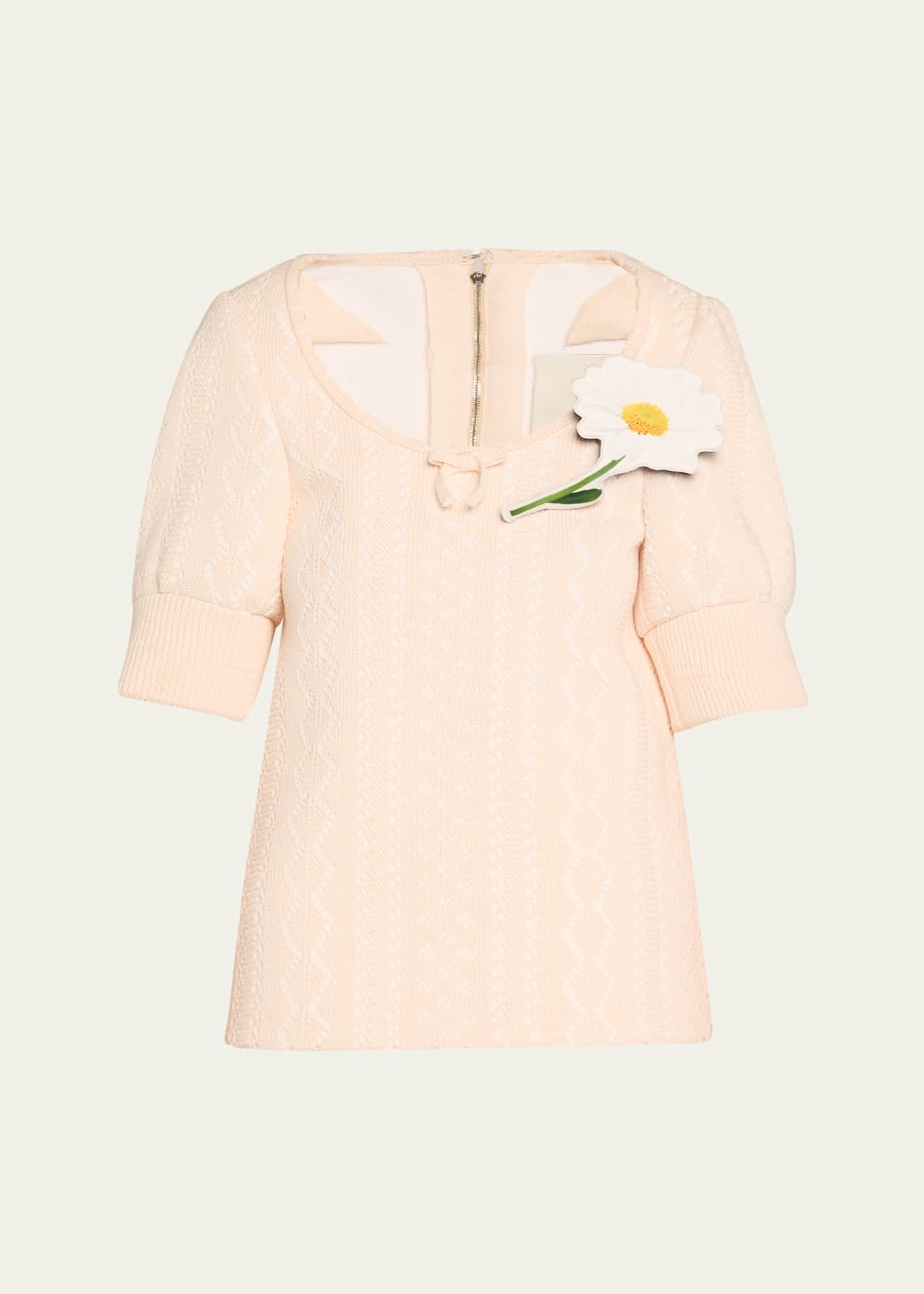 Marc Jacobs Runway Floral Brooch Oversized Top Image 1 of 5