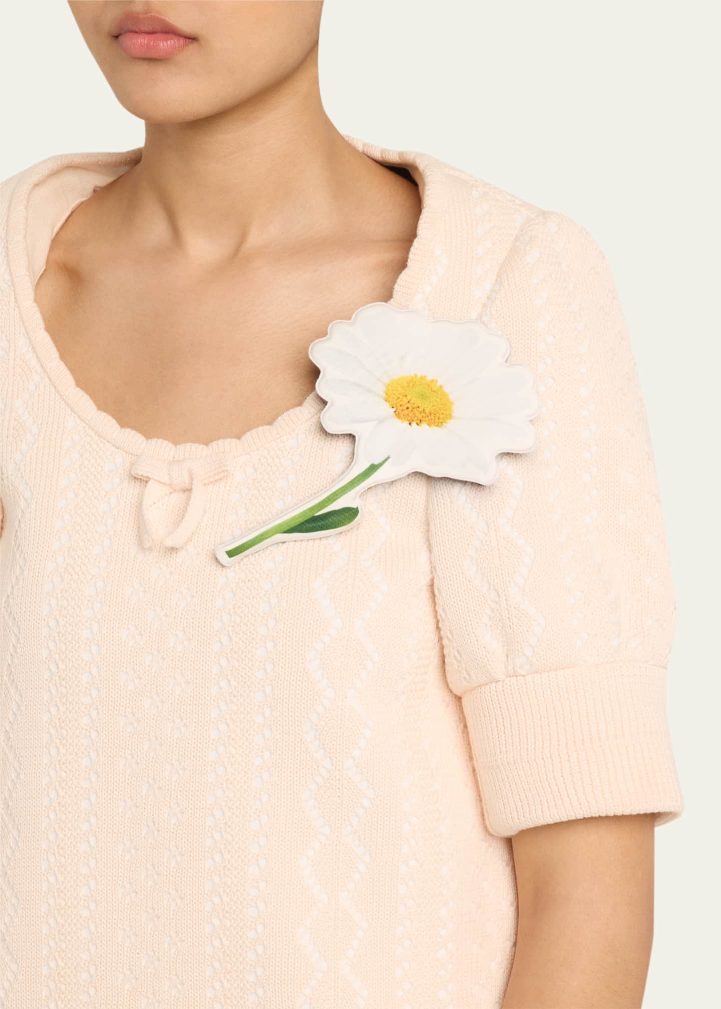 Marc Jacobs Runway Floral Brooch Oversized Top Image 5 of 5