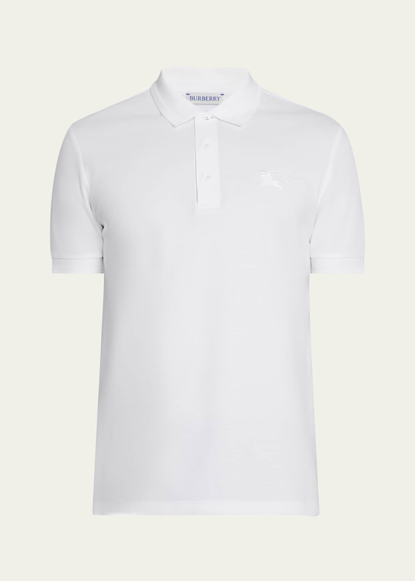 Tシャツ・カットソー Burberry SS24 'Eddie' polo shirt (8084012 WHITE) Burberry Men's Eddie EKD Polo Shirt - Bergdorf Goodman
