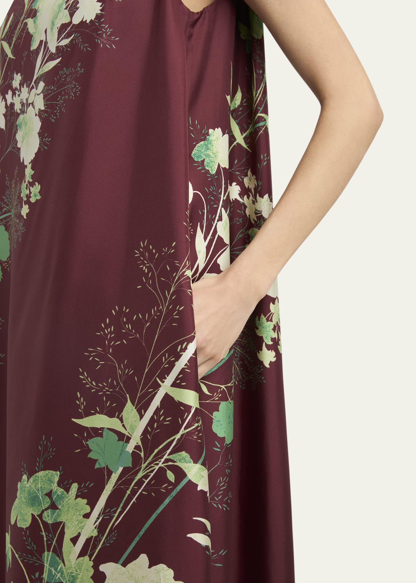 La DoubleJ Roy One-Shoulder Floral Silk Maxi Dress Image 5 of 5