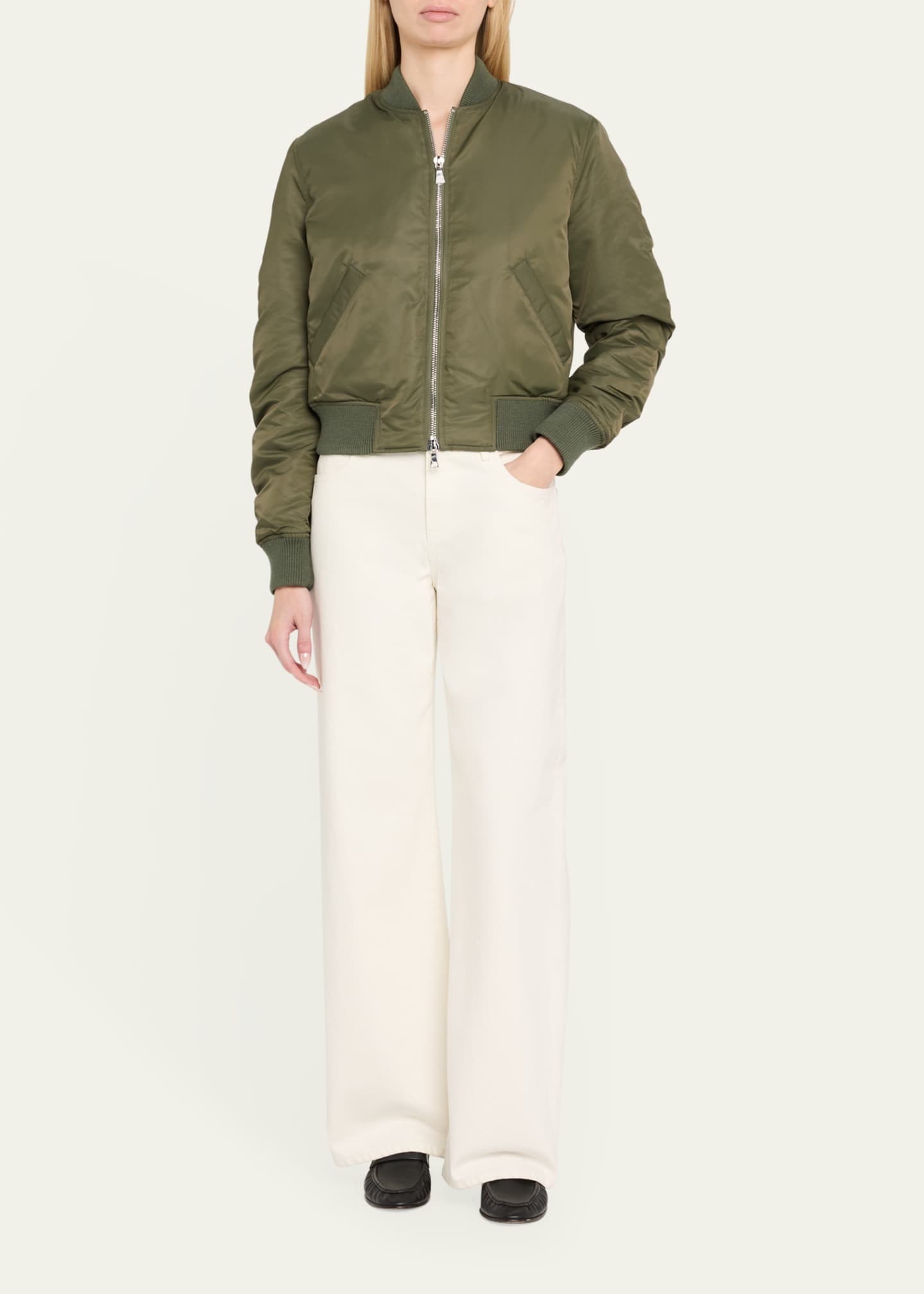 Officine Generale Nanni Nylon Bomber Jacket Image 2 of 5