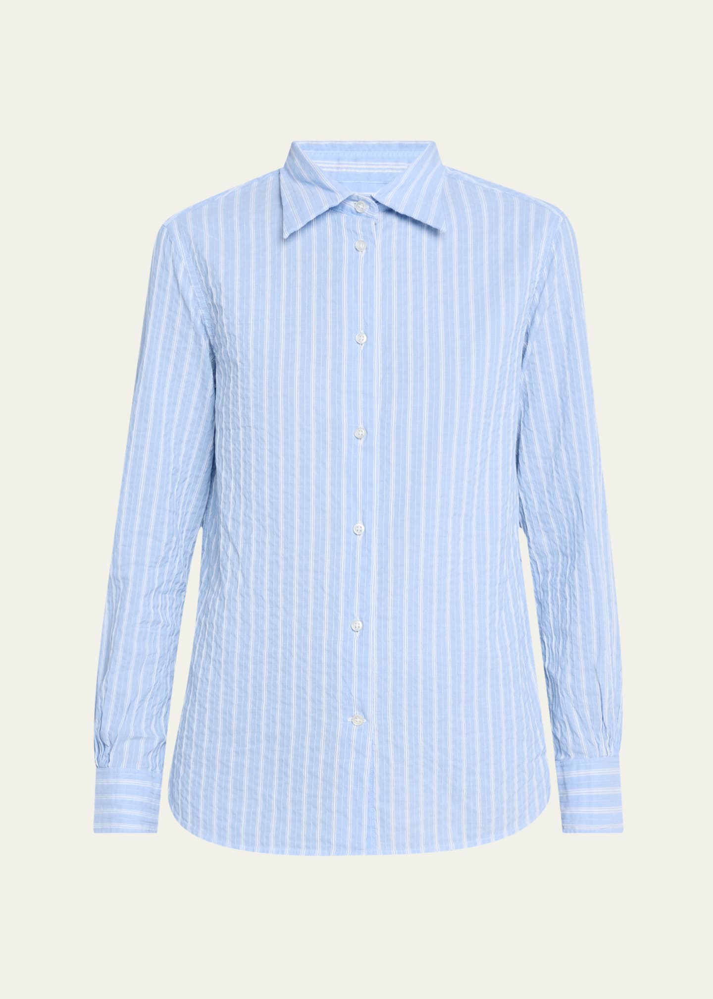Officine Generale Colombe Stripe Long-Sleeve Shirt Image 1 of 5