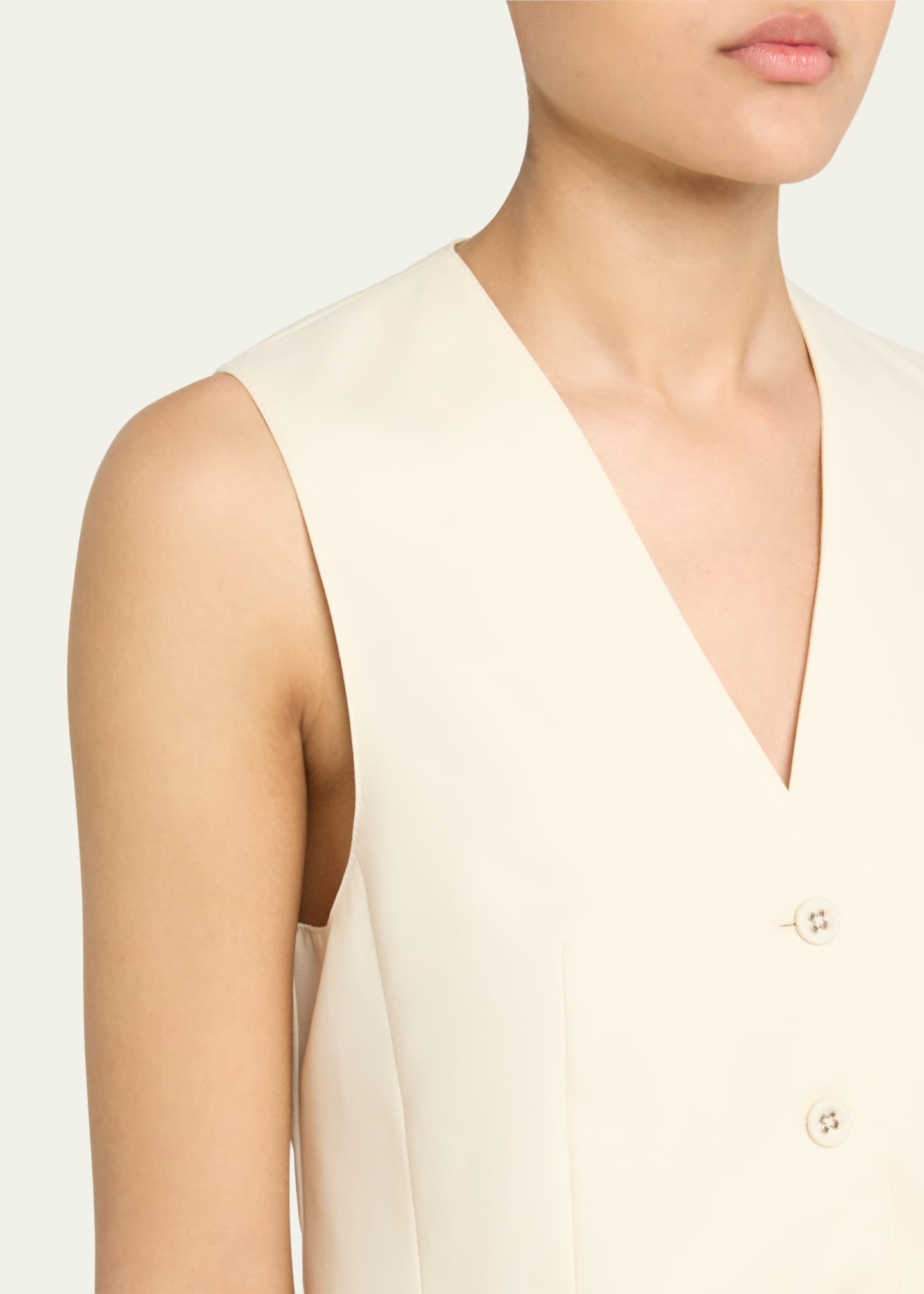 Officine Generale Cleo Tailored Wool Vest Image 5 of 5