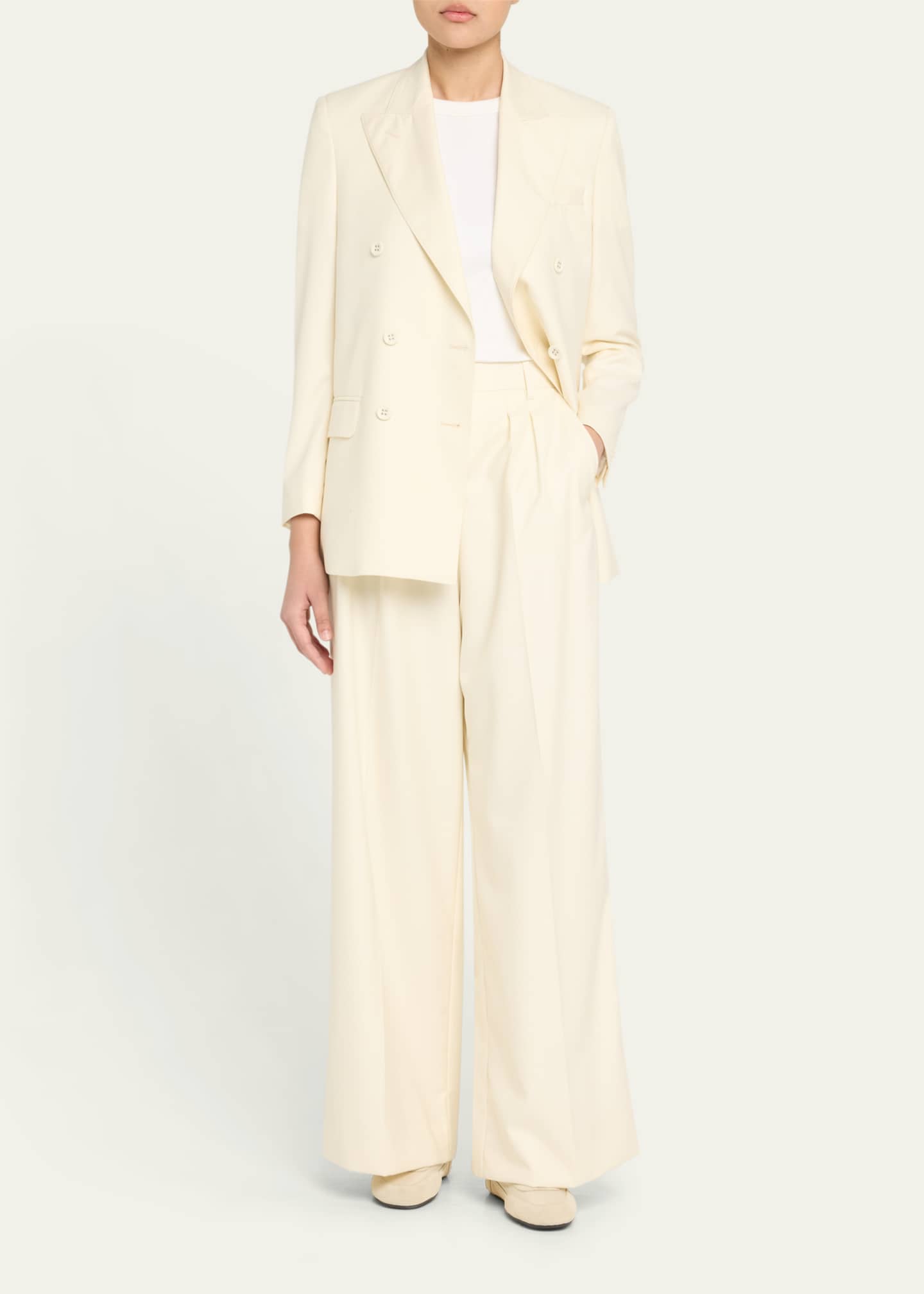 Officine Generale Elia Pleated Wool Pants Image 2 of 5