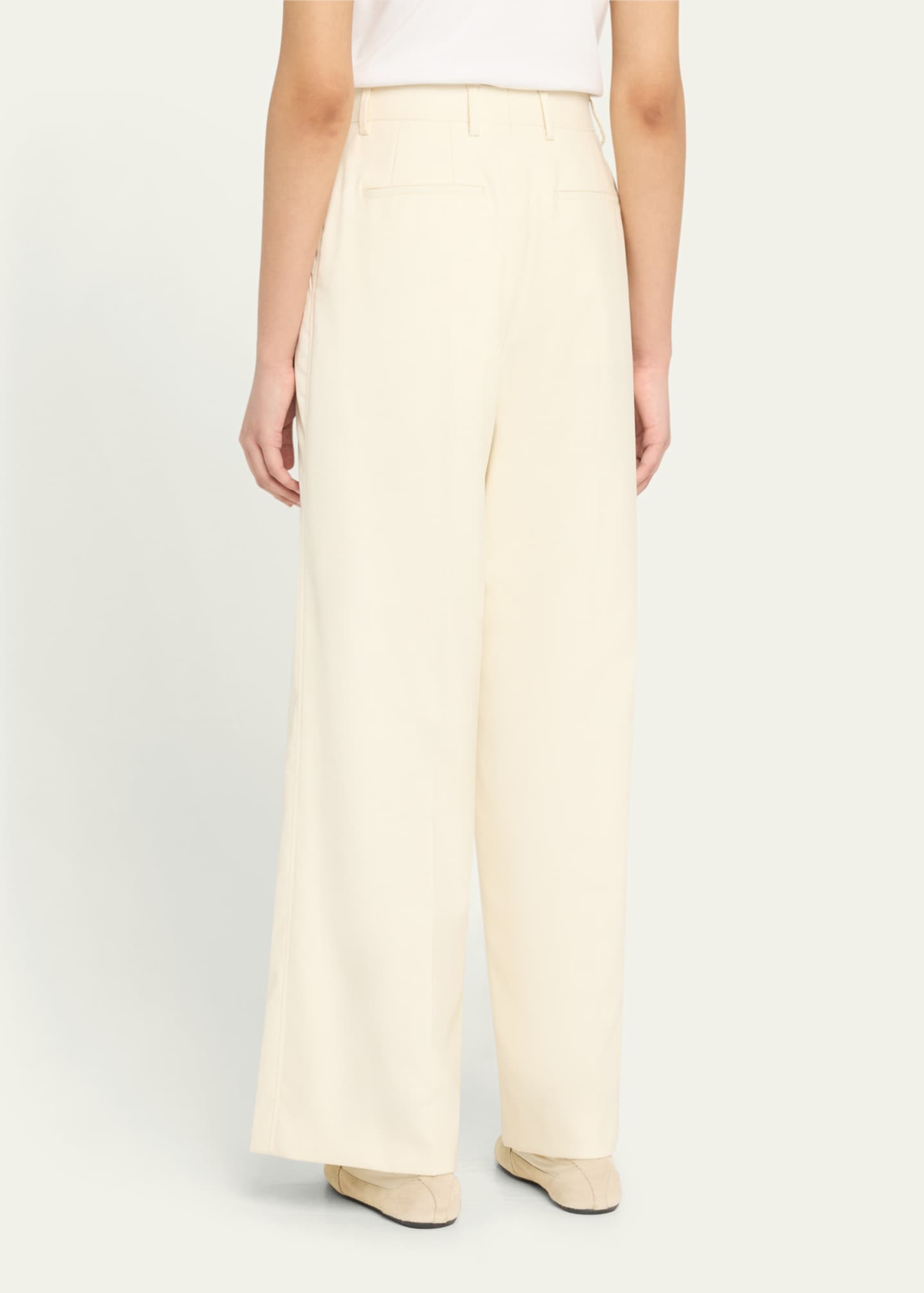 Officine Generale Elia Pleated Wool Pants Image 3 of 5