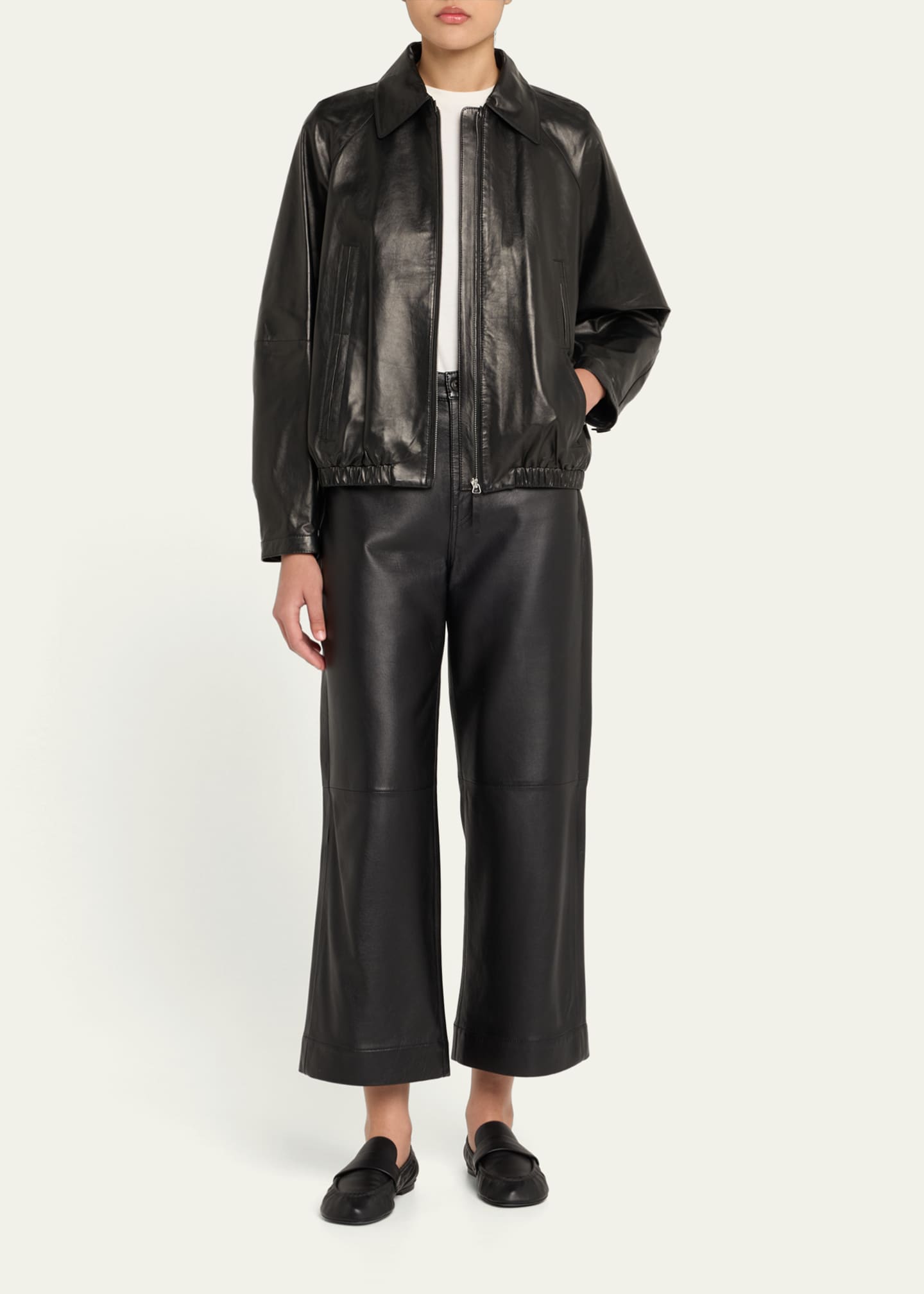 Proenza Schouler White Label Beck Leather Bomber Jacket Image 2 of 5