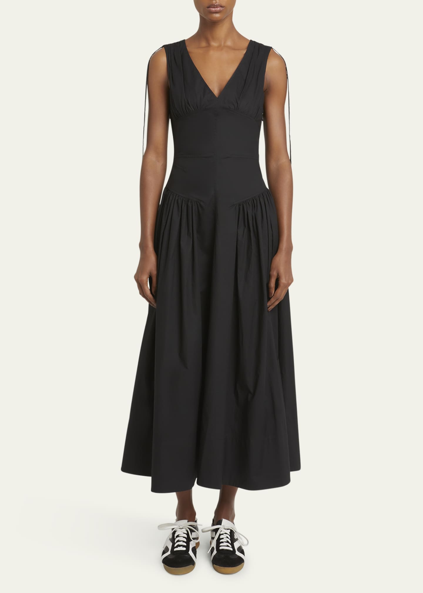 Clayton Poplin Drop-Waist Dress