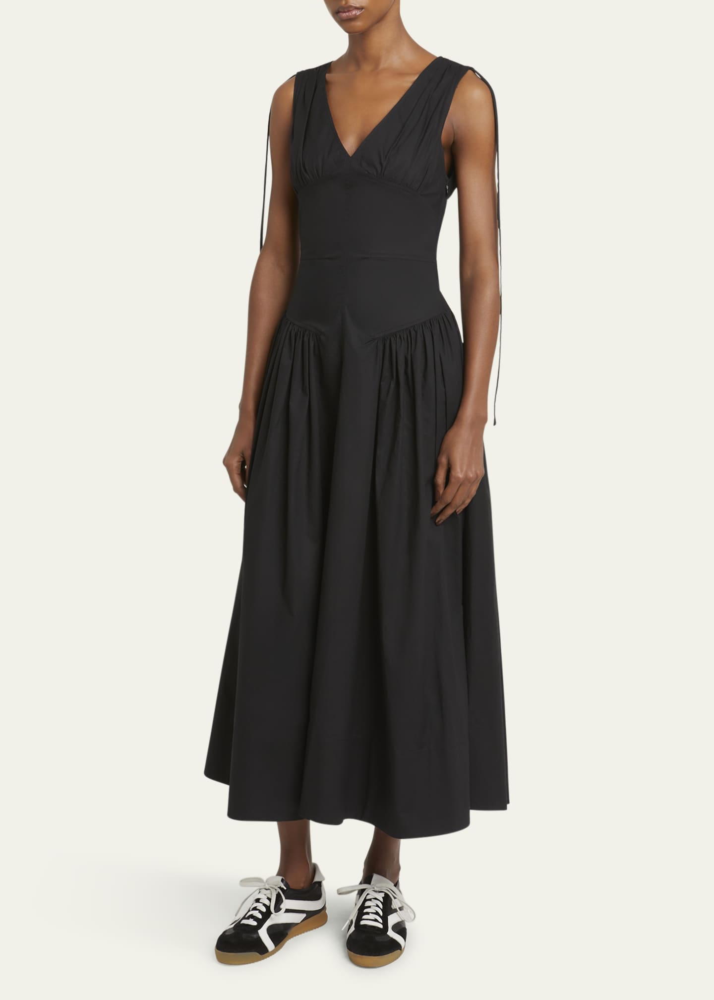Clayton Poplin Drop-Waist Dress