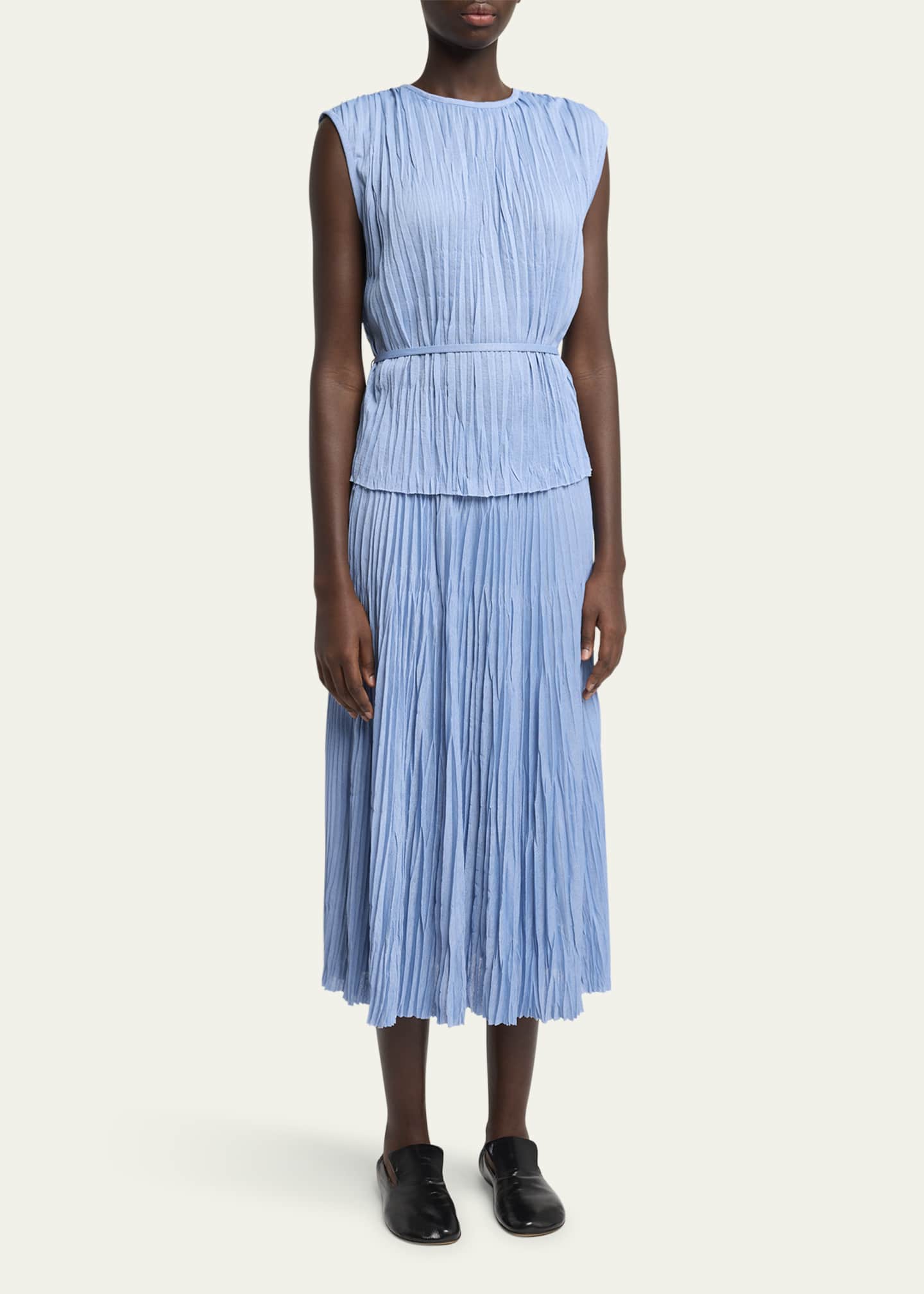 Proenza Schouler PSWL Rosalyn Pleated Jersey Skirt Image 2 of 5