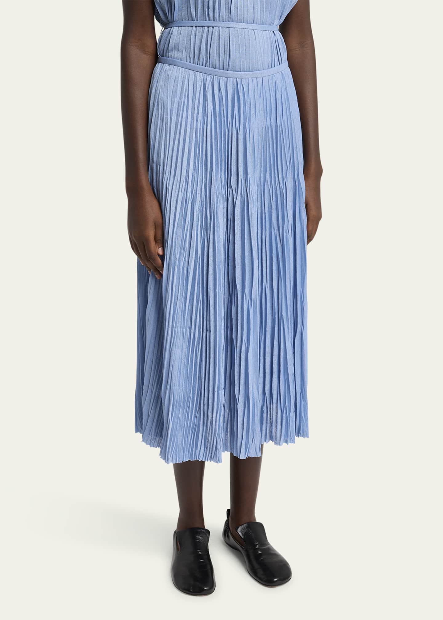 Proenza Schouler PSWL Rosalyn Pleated Jersey Skirt Image 4 of 5