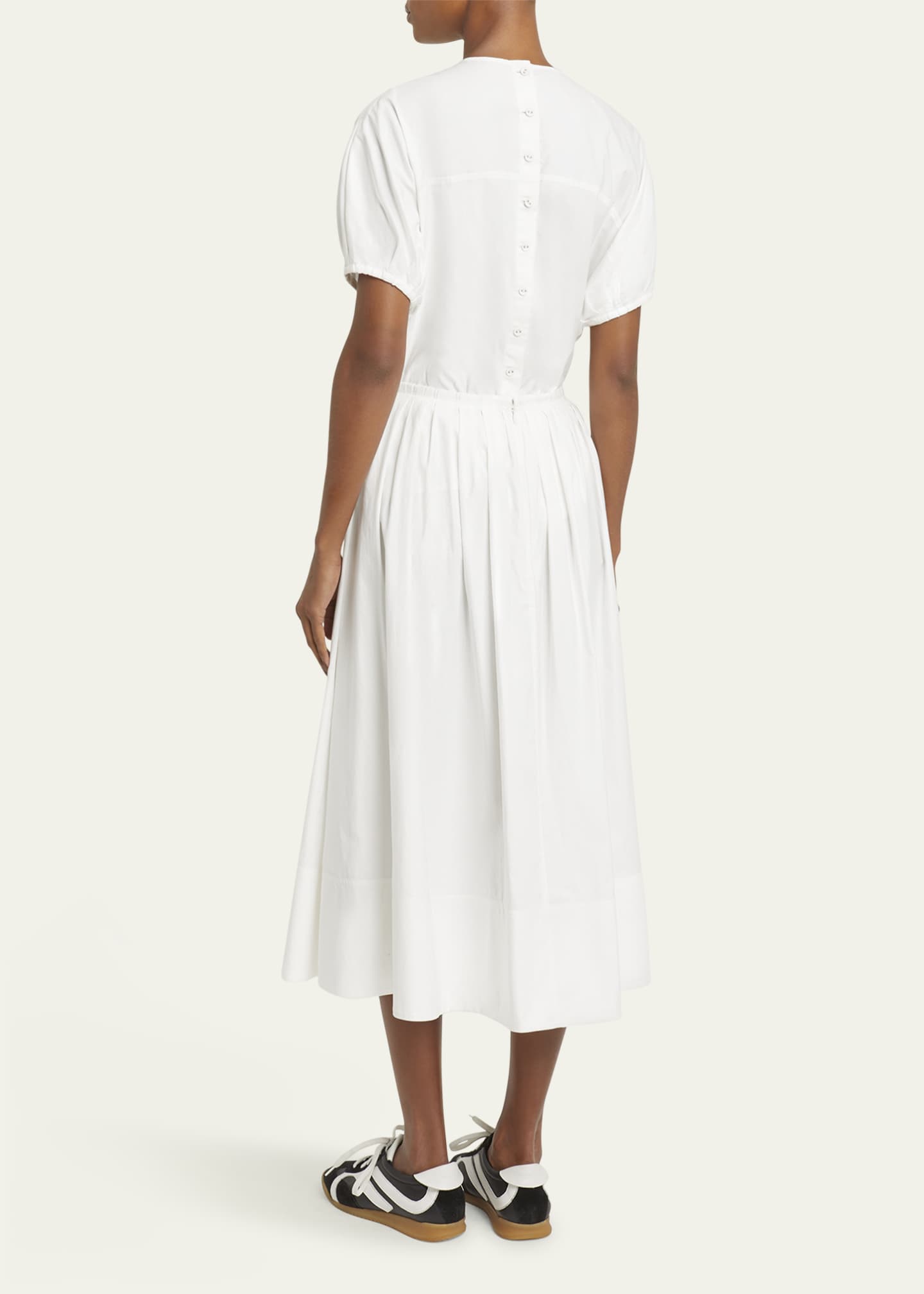 Proenza Schouler White Label Austin A-Line Cotton Sateen Skirt Image 3 of 5