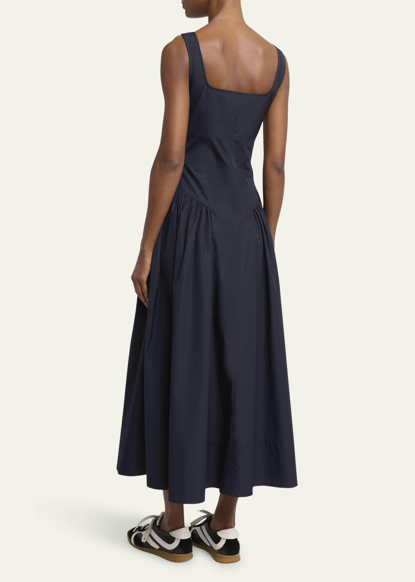 Proenza Schouler PSWL Kendall Sleeveless Technical Cotton Midi Dress Image 3 of 5