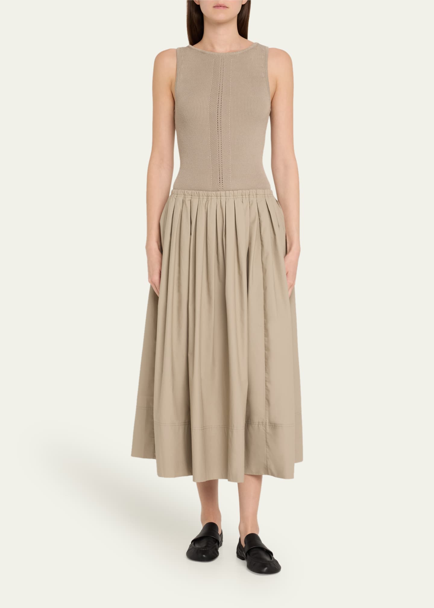 Proenza Schouler White Label Tori Sleeveless Combo Dress Image 2 of 5