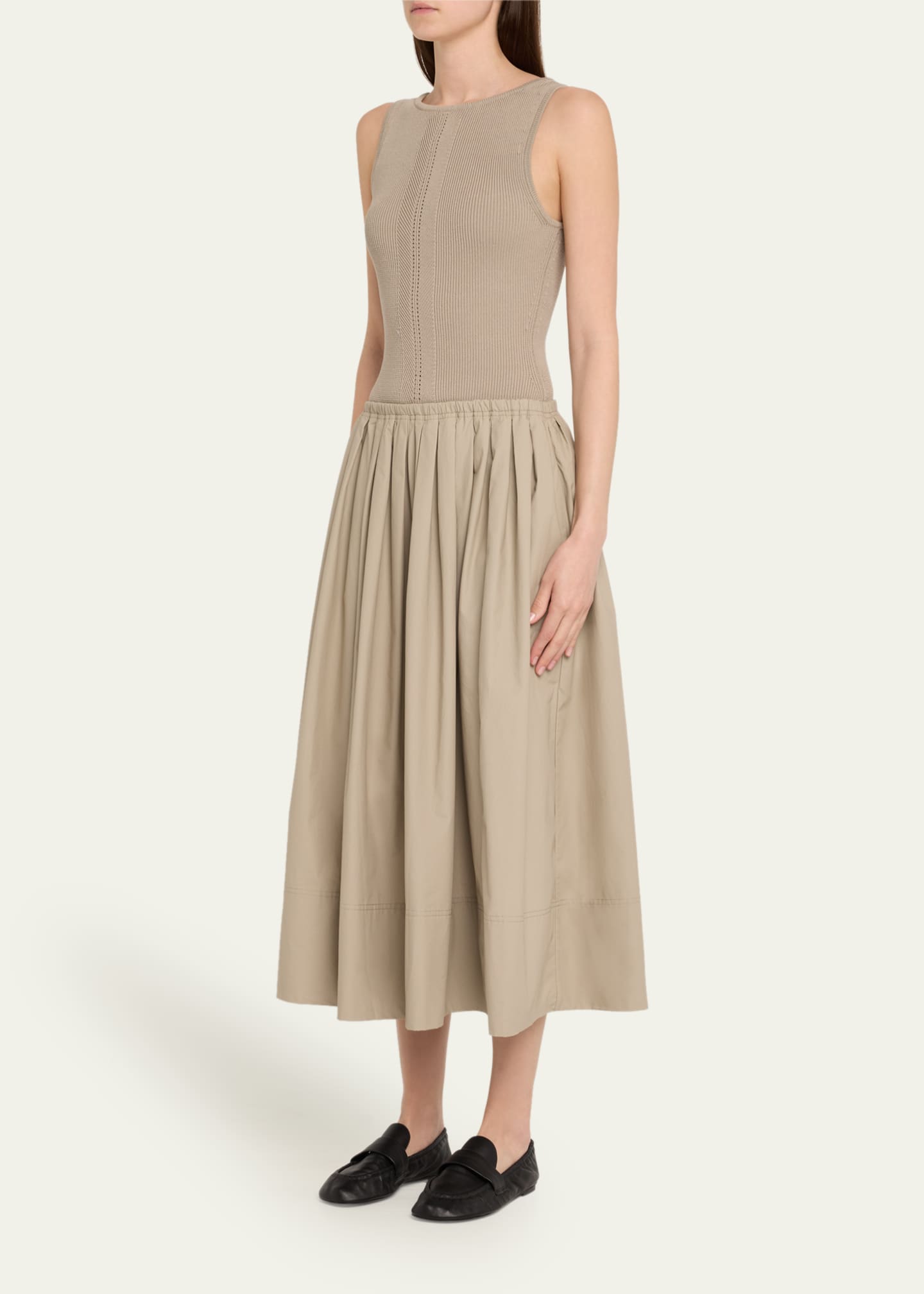 Proenza Schouler White Label Tori Sleeveless Combo Dress Image 4 of 5