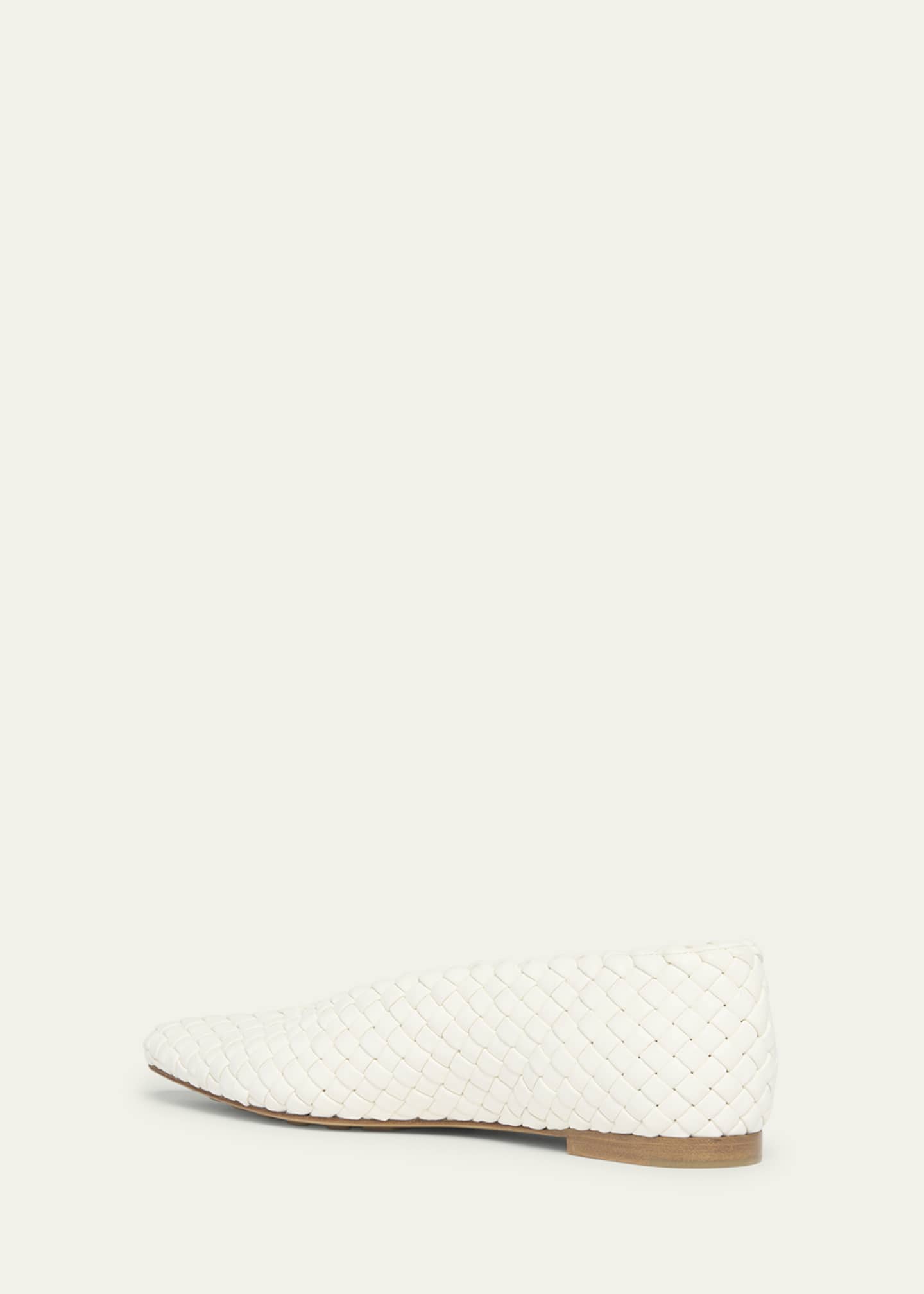 Bottega Veneta Mini Lido Intrecciato Leather Ballerina Flats Image 4 of 6