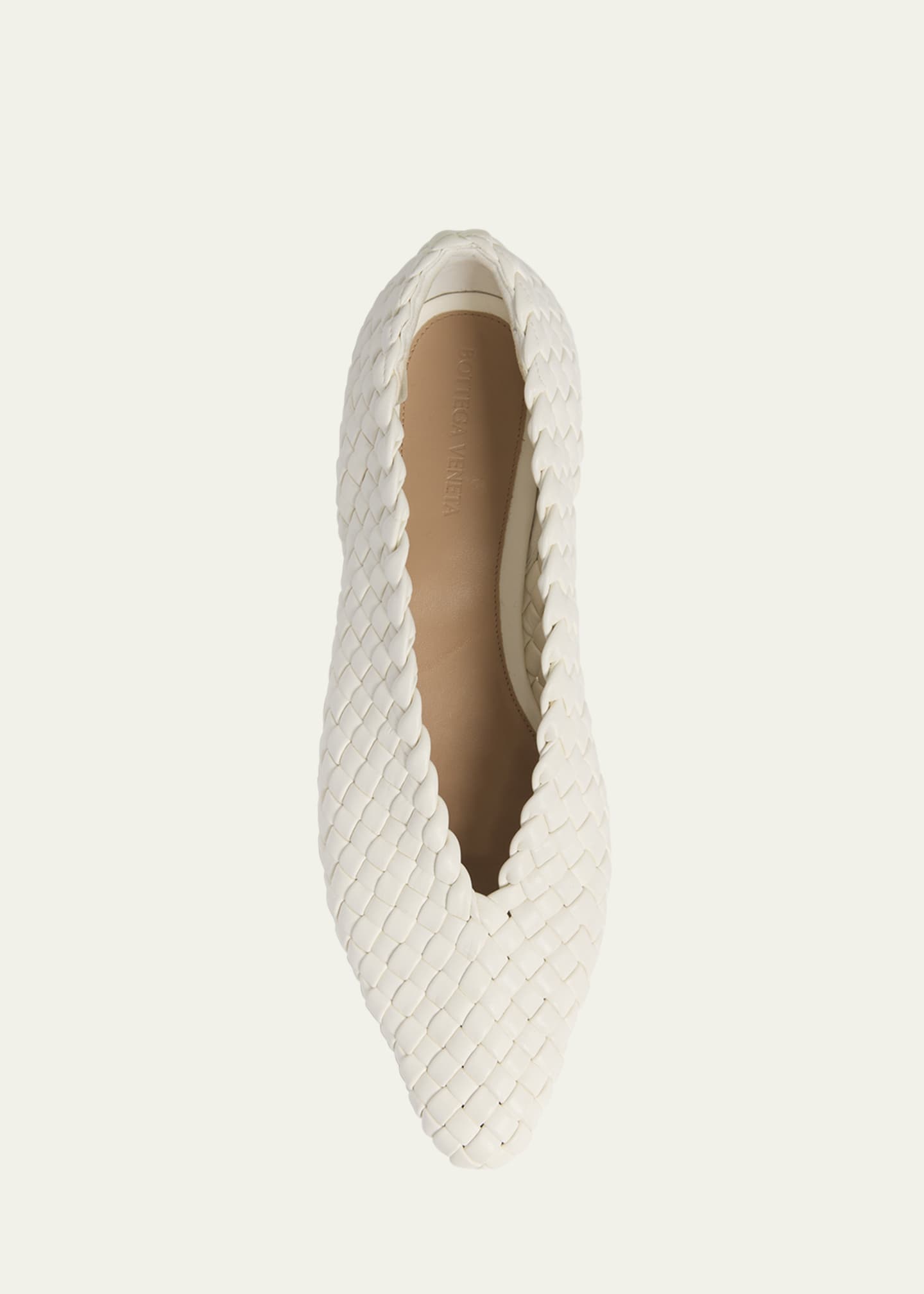 Bottega Veneta Mini Lido Intrecciato Leather Ballerina Flats Image 6 of 6