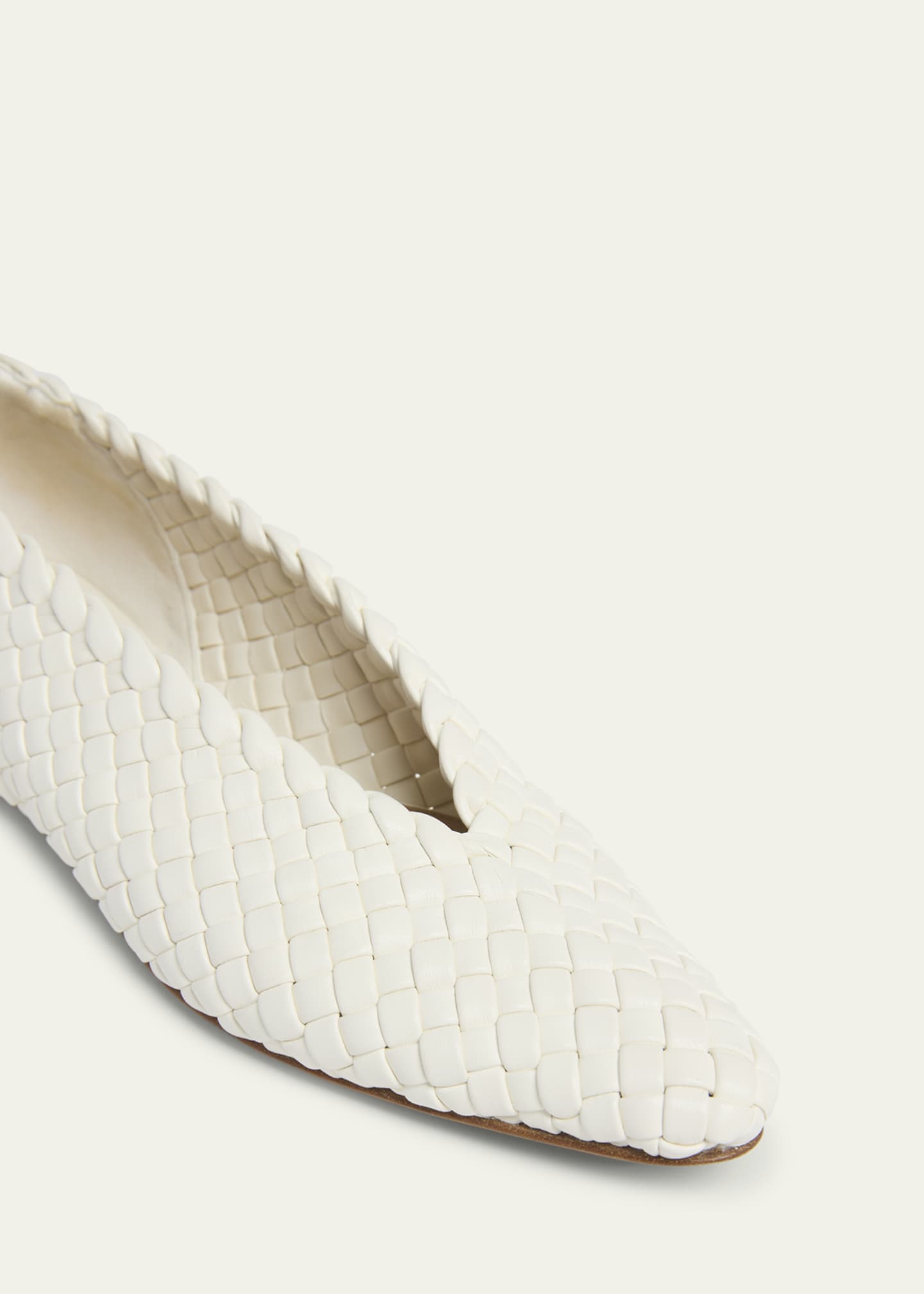Bottega Veneta Mini Lido Intrecciato Leather Ballerina Flats Image 5 of 6