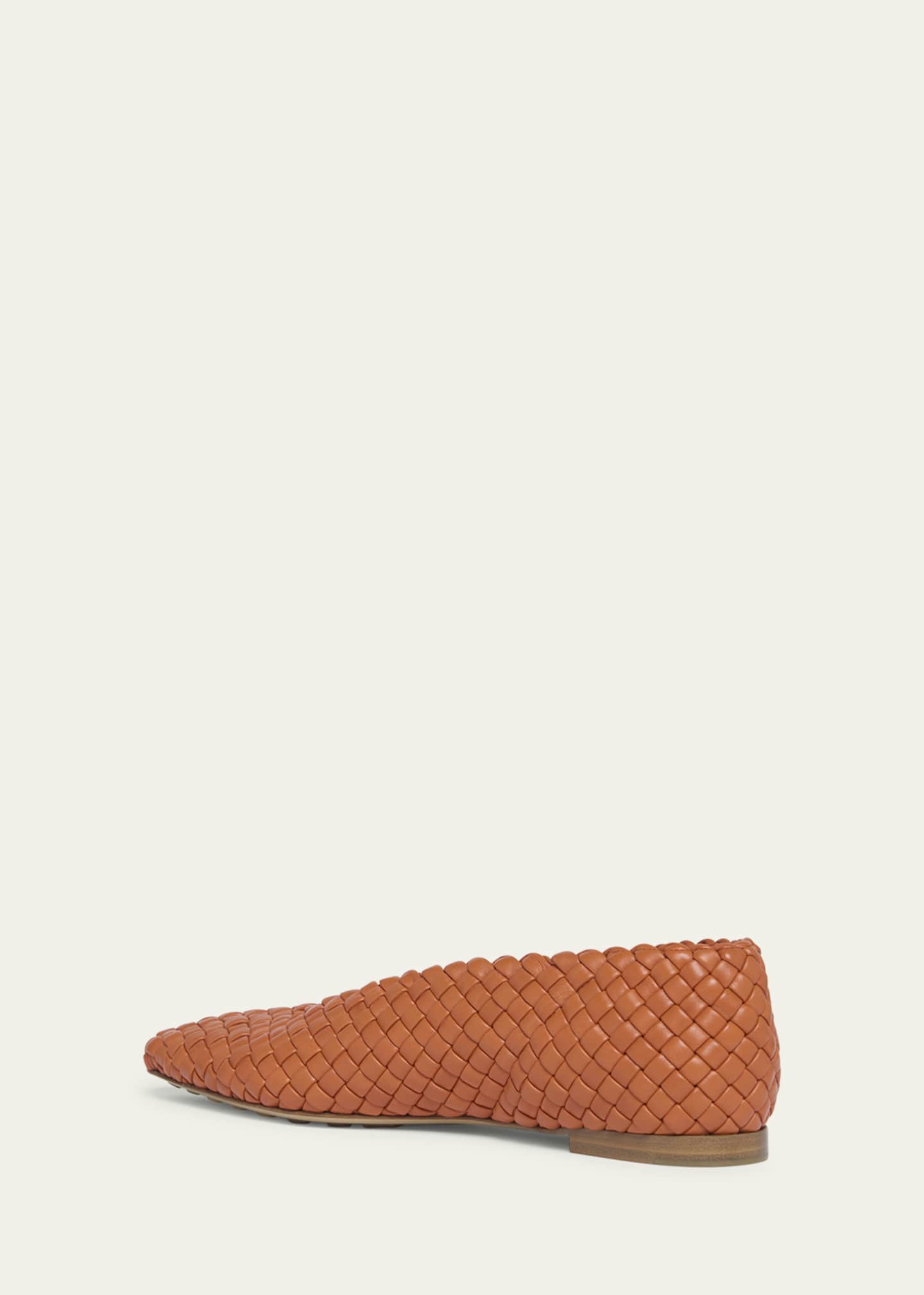 Bottega Veneta Mini Lido Intrecciato Leather Ballerina Flats Image 4 of 6