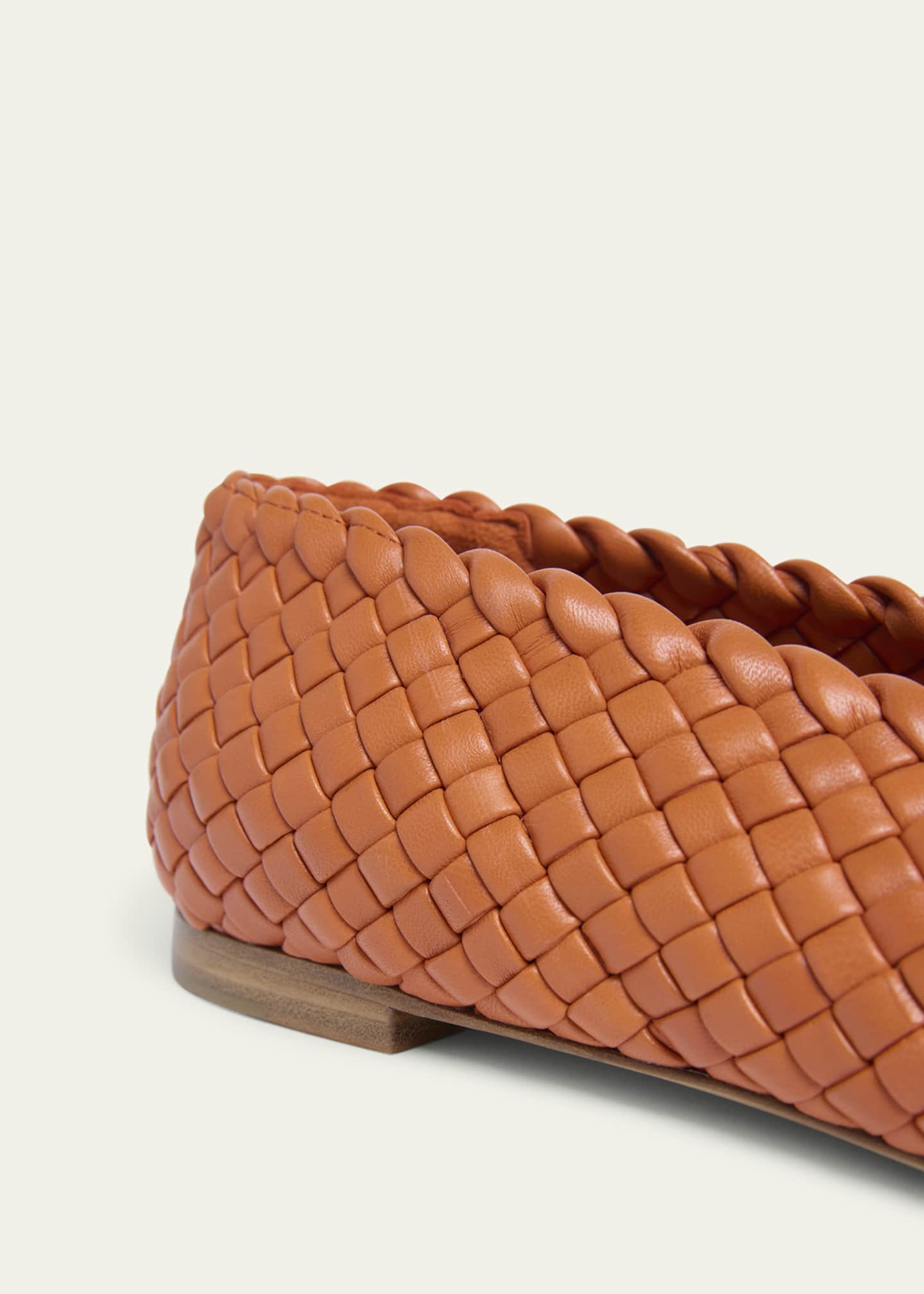 Bottega Veneta Mini Lido Intrecciato Leather Ballerina Flats Image 5 of 6