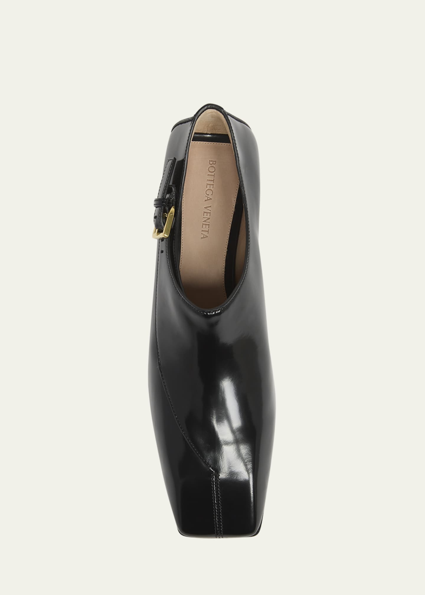 Bottega Veneta Okinawa Leather Monk Square-Toe Loafers Image 6 of 6