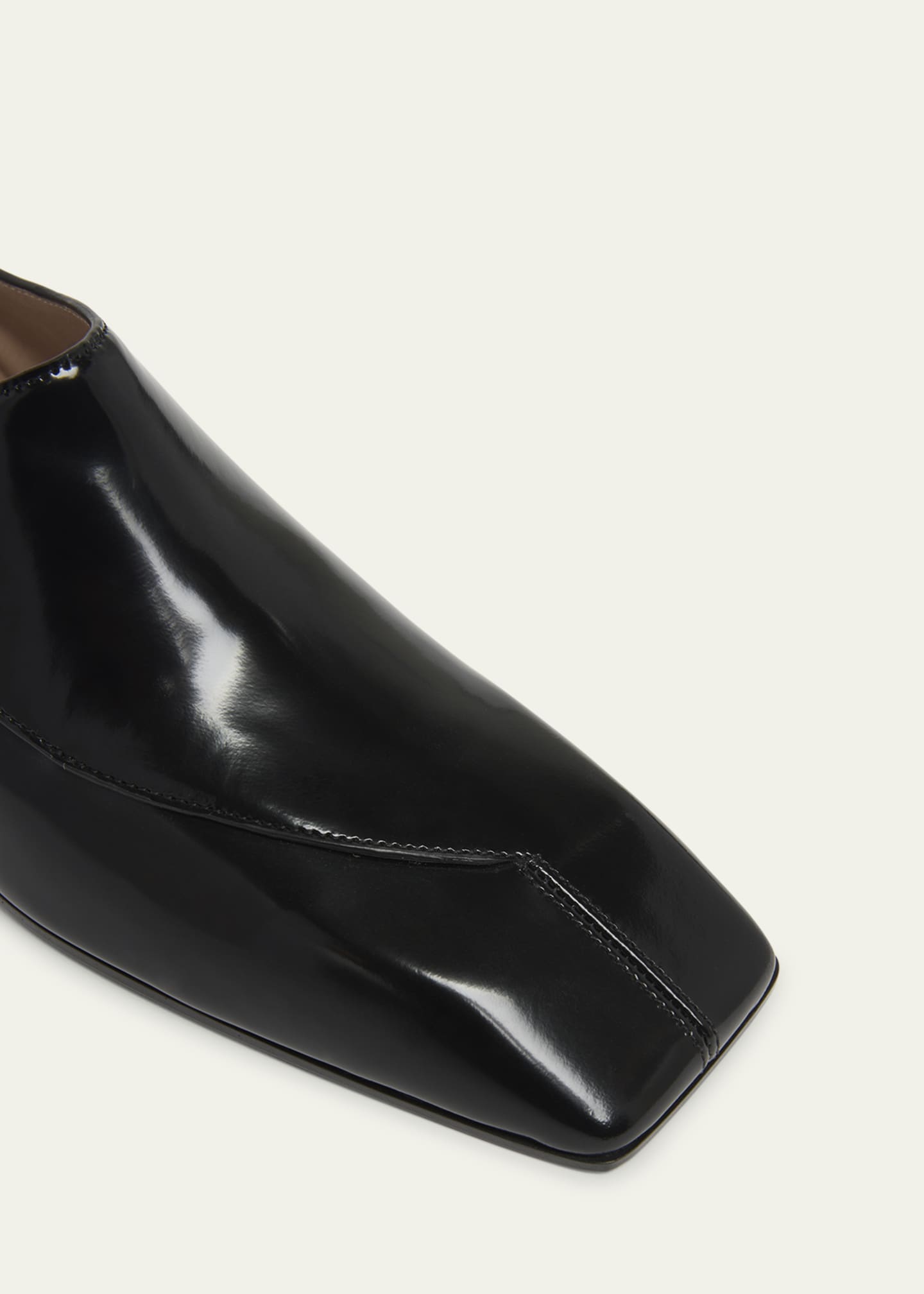 Bottega Veneta Okinawa Leather Monk Square-Toe Loafers Image 5 of 6
