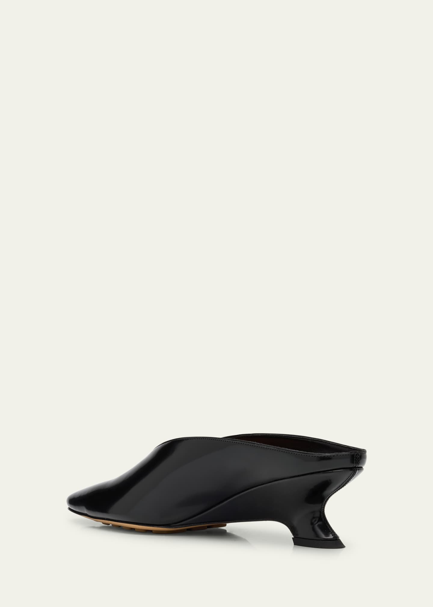 Bottega Veneta Bounty Vinyl Kitten-Heel Mules Image 4 of 6