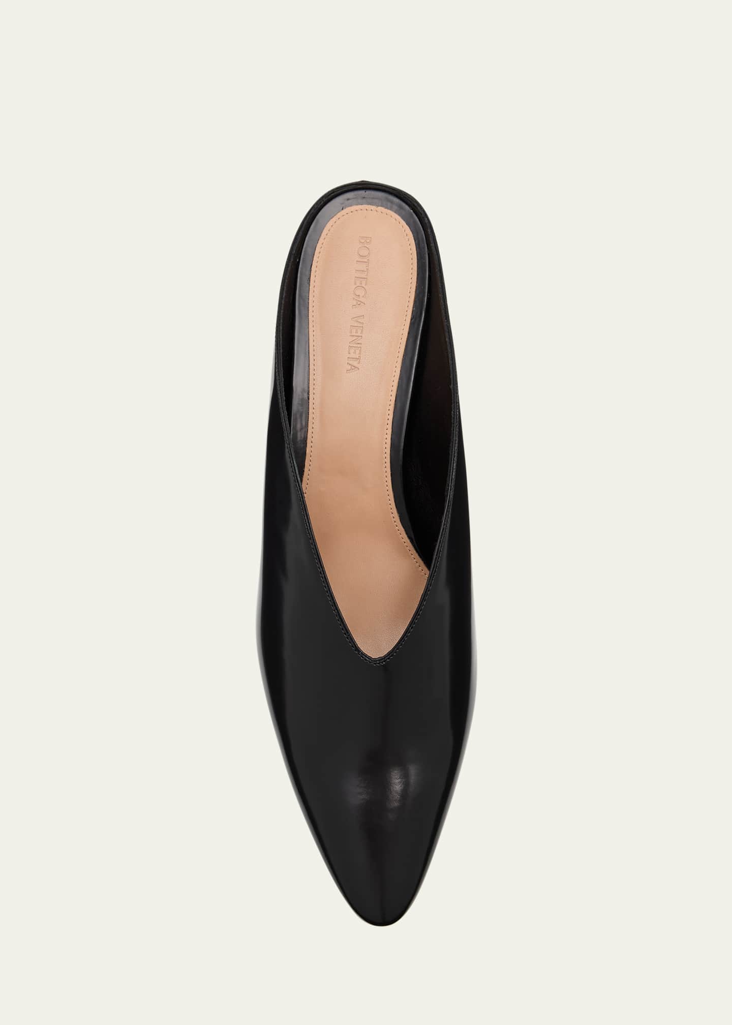 Bottega Veneta Bounty Vinyl Kitten-Heel Mules Image 6 of 6