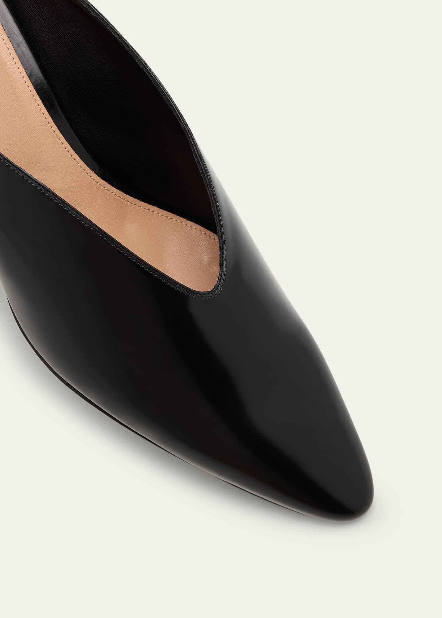 Bottega Veneta Bounty Vinyl Kitten-Heel Mules Image 5 of 6
