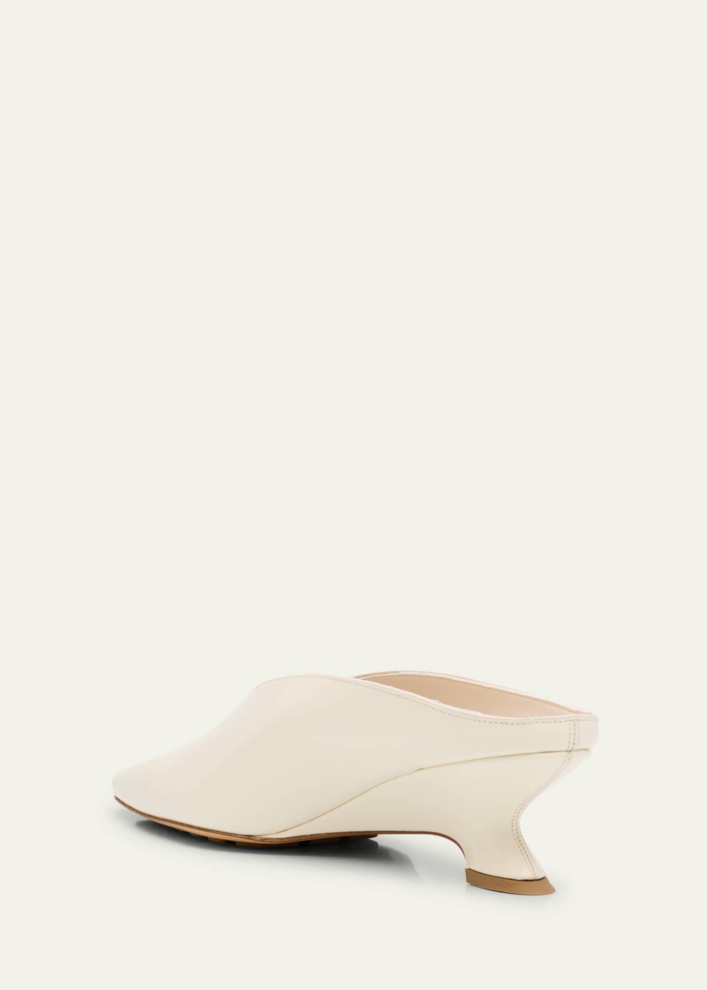 Bottega Veneta Bounty Vinyl Kitten-Heel Mules Image 4 of 6
