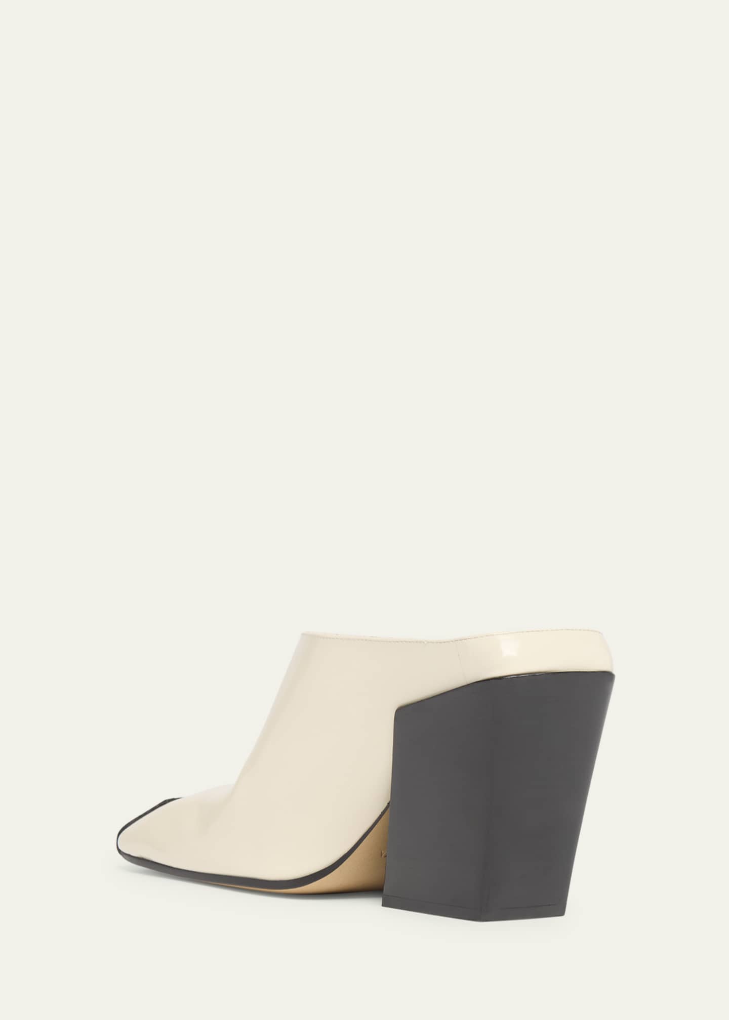 Bottega Veneta Okinawa Mixed Leather Square-Toe Mules Image 4 of 6