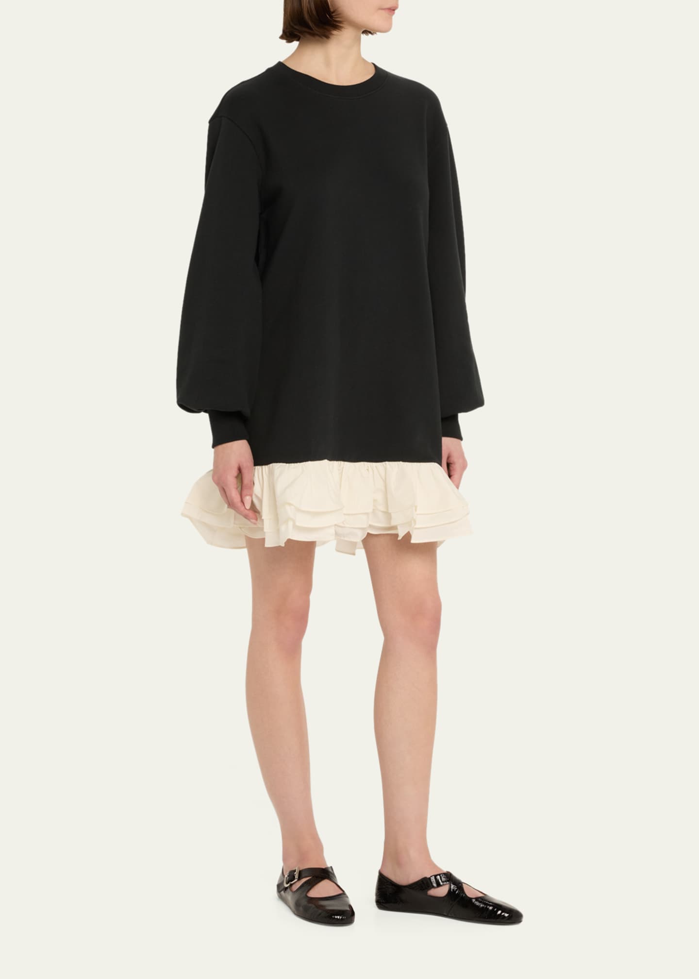 Cinq a Sept Oakley Ruffle Sweatshirt Dress Image 4 of 5