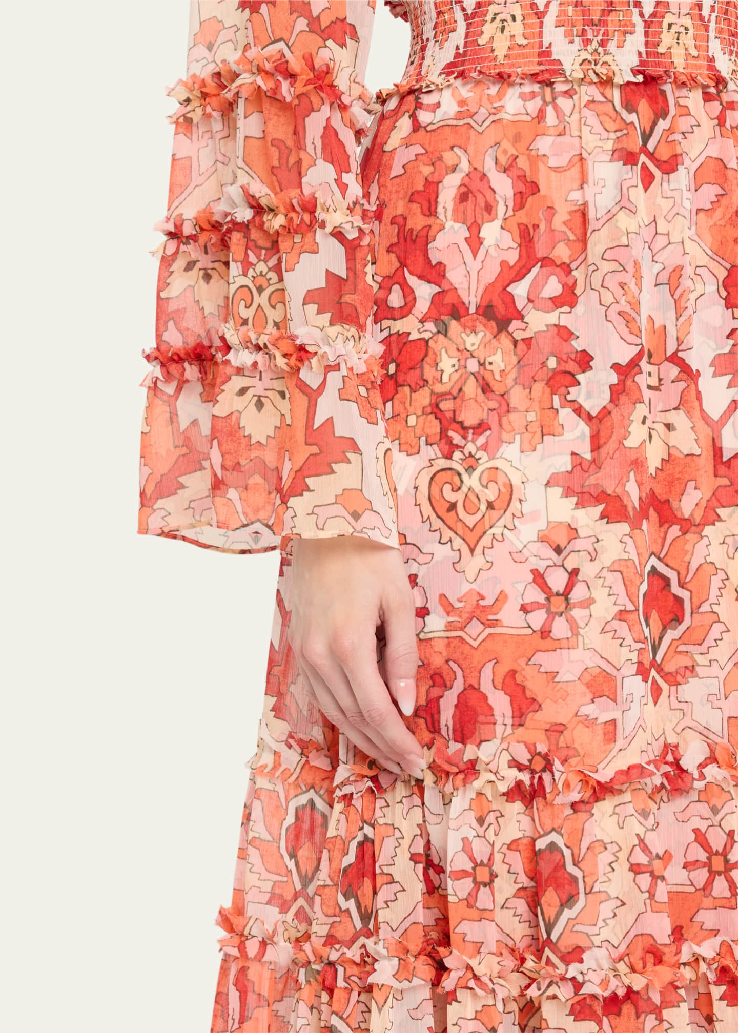 Sunnina Damask Midi Dress