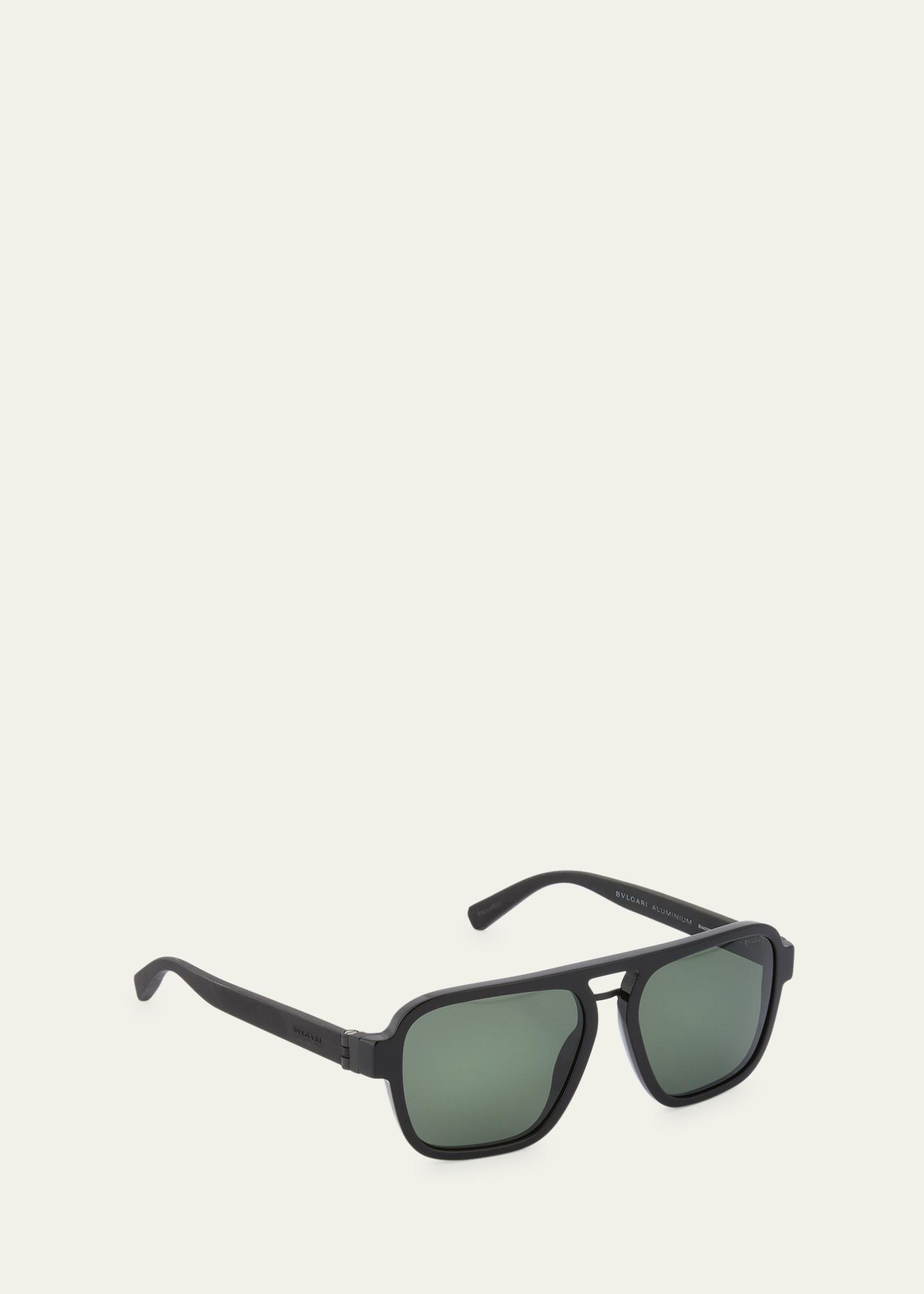 BVLGARI Sunglasses Green/Grey BVLGARI 7034 5411/G6 3N 57-15-140mm Sunglasses - LENSES FAIR  main image 2