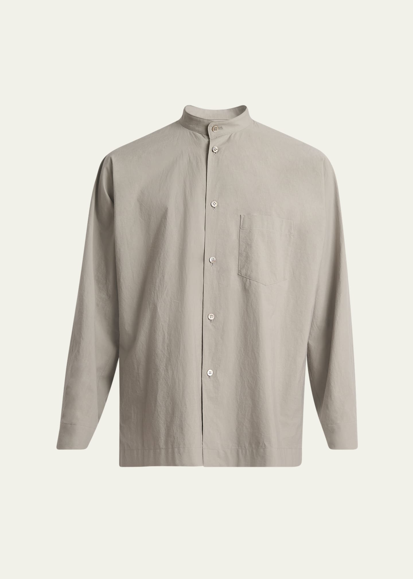 Homme Plisse Issey Miyake Men's Streamline Band-Collar Sport Shirt Image 1 of 5