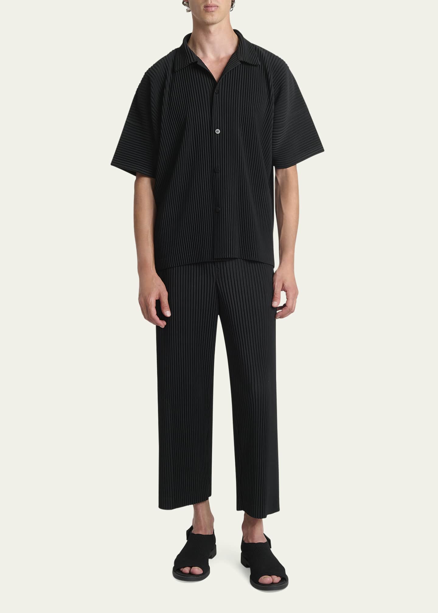 Homme Plisse Issey Miyake Men's Pleated Straight-Leg Pants Image 2 of 5