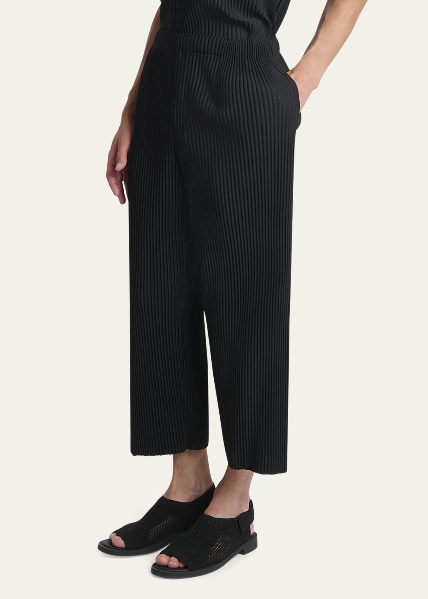 Homme Plisse Issey Miyake Men's Pleated Straight-Leg Pants Image 4 of 5