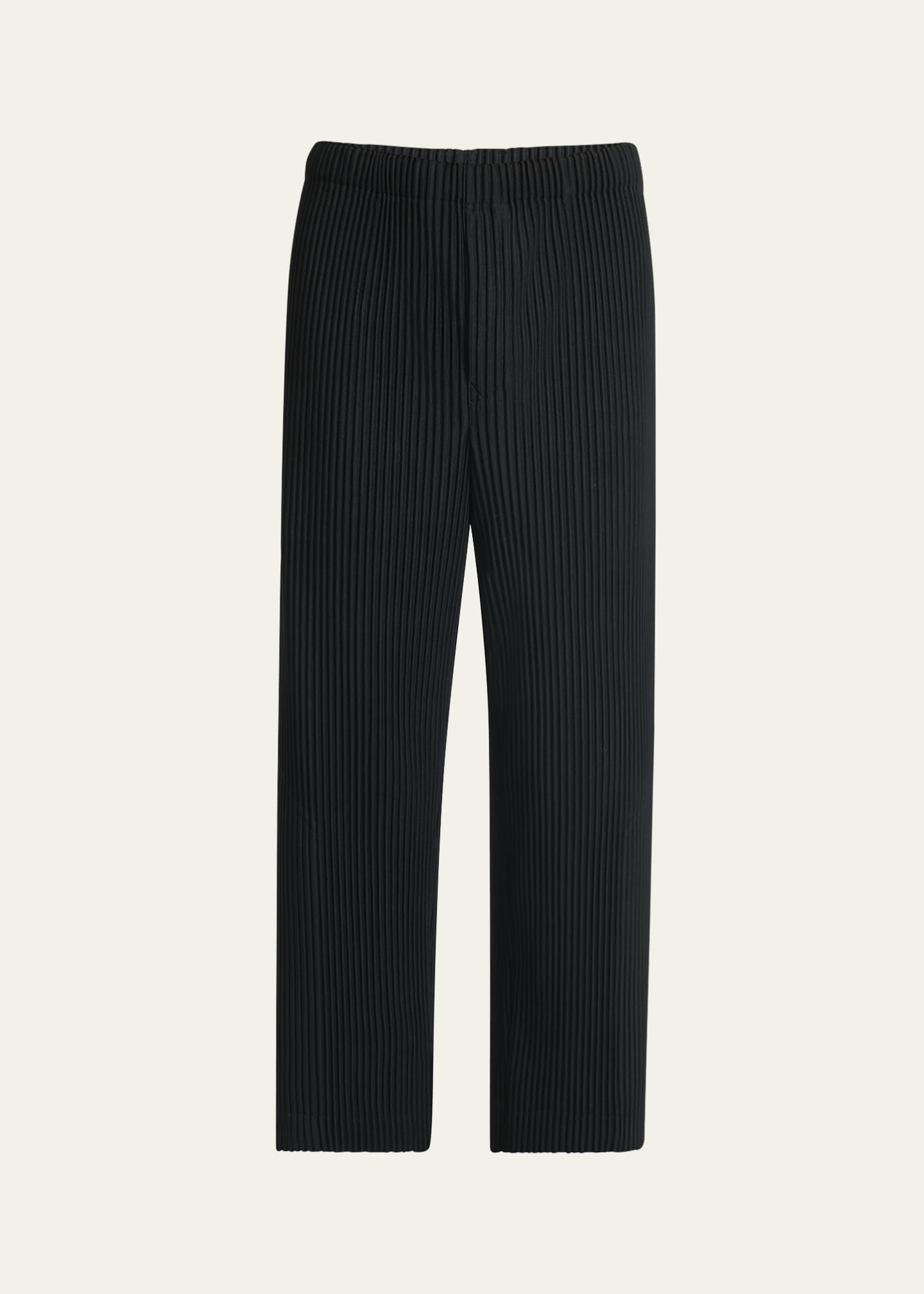 Homme Plisse Issey Miyake Men's Pleated Straight-Leg Pants Image 1 of 5