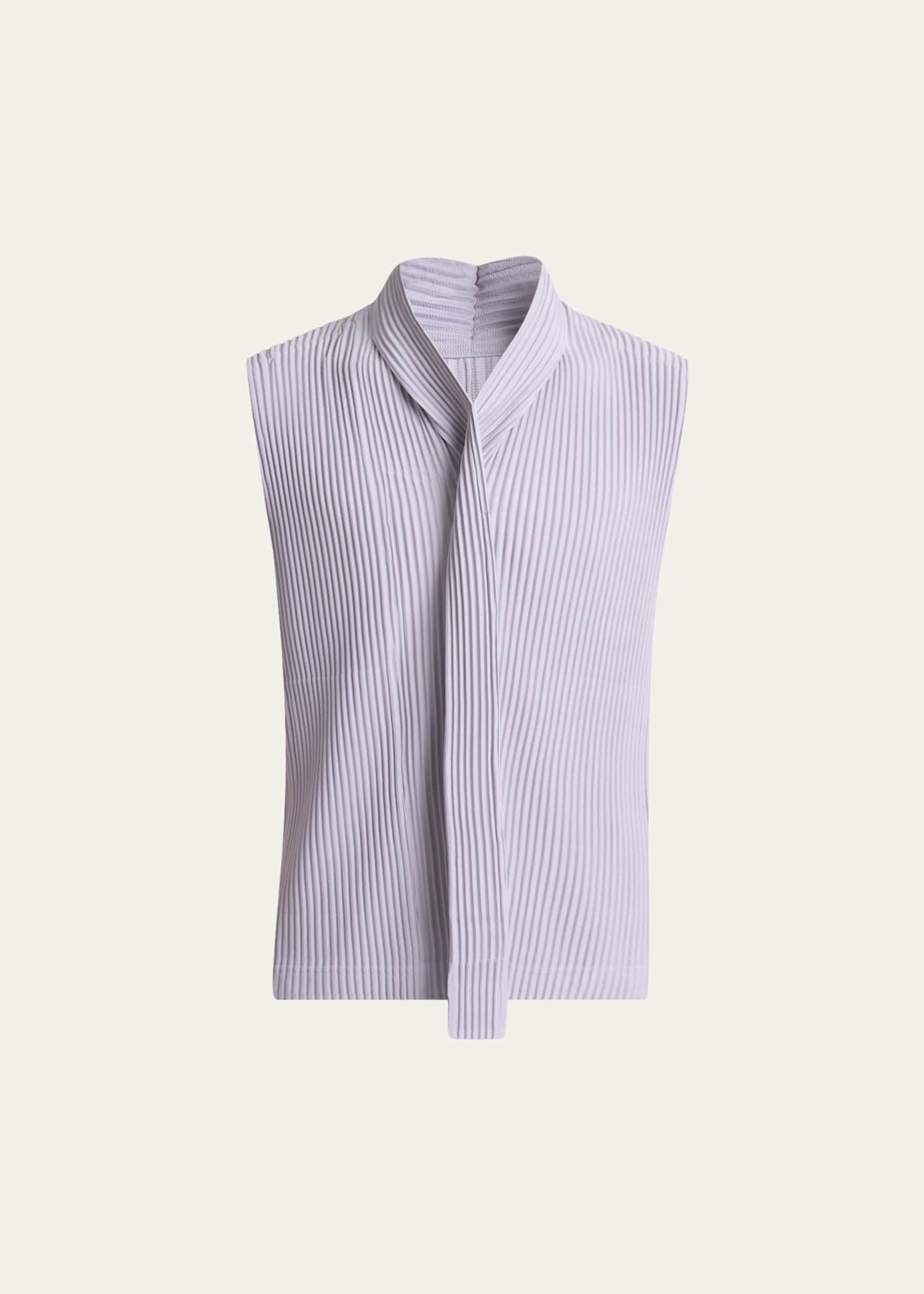 Homme Plisse Issey Miyake Men's Pleated Self-Tie Sleeveless