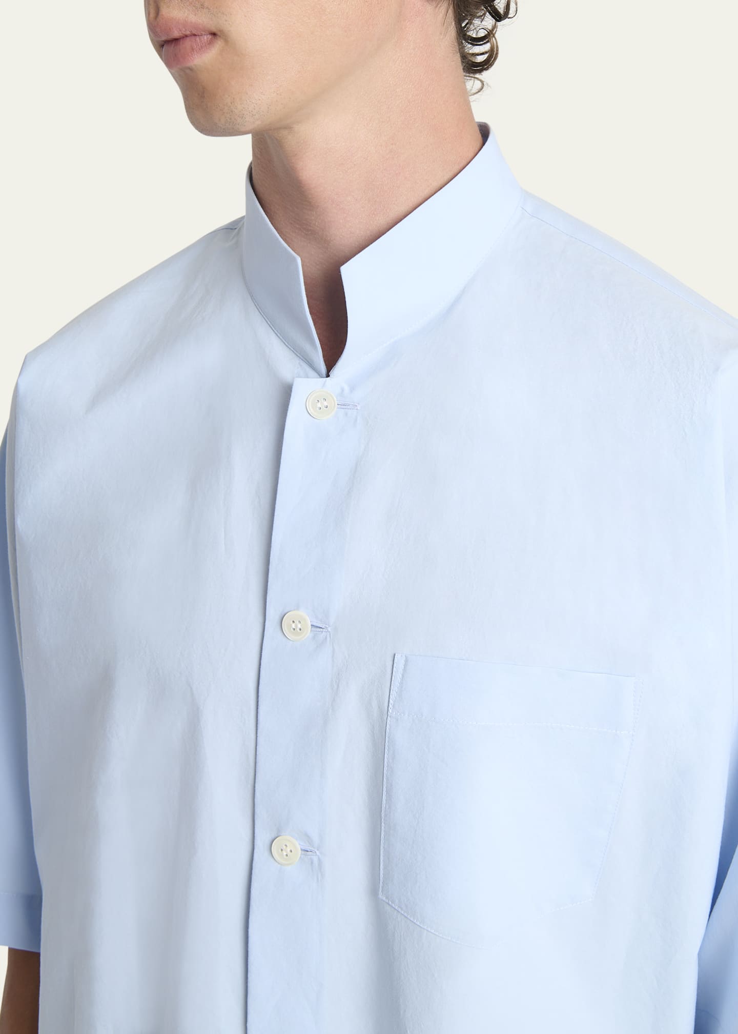 Homme Plisse Issey Miyake Men's Streamline Cotton Sport Shirt Image 5 of 5
