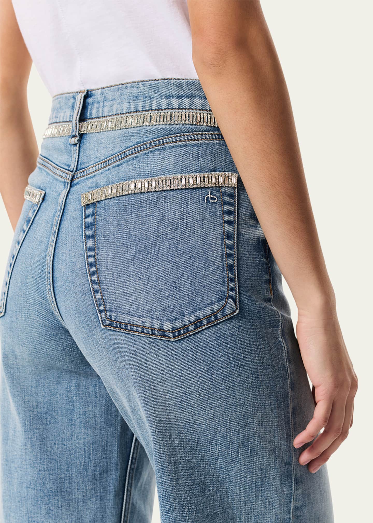 Rag & Bone Andi Embellished Wide Ankle Jeans Image 5 of 5