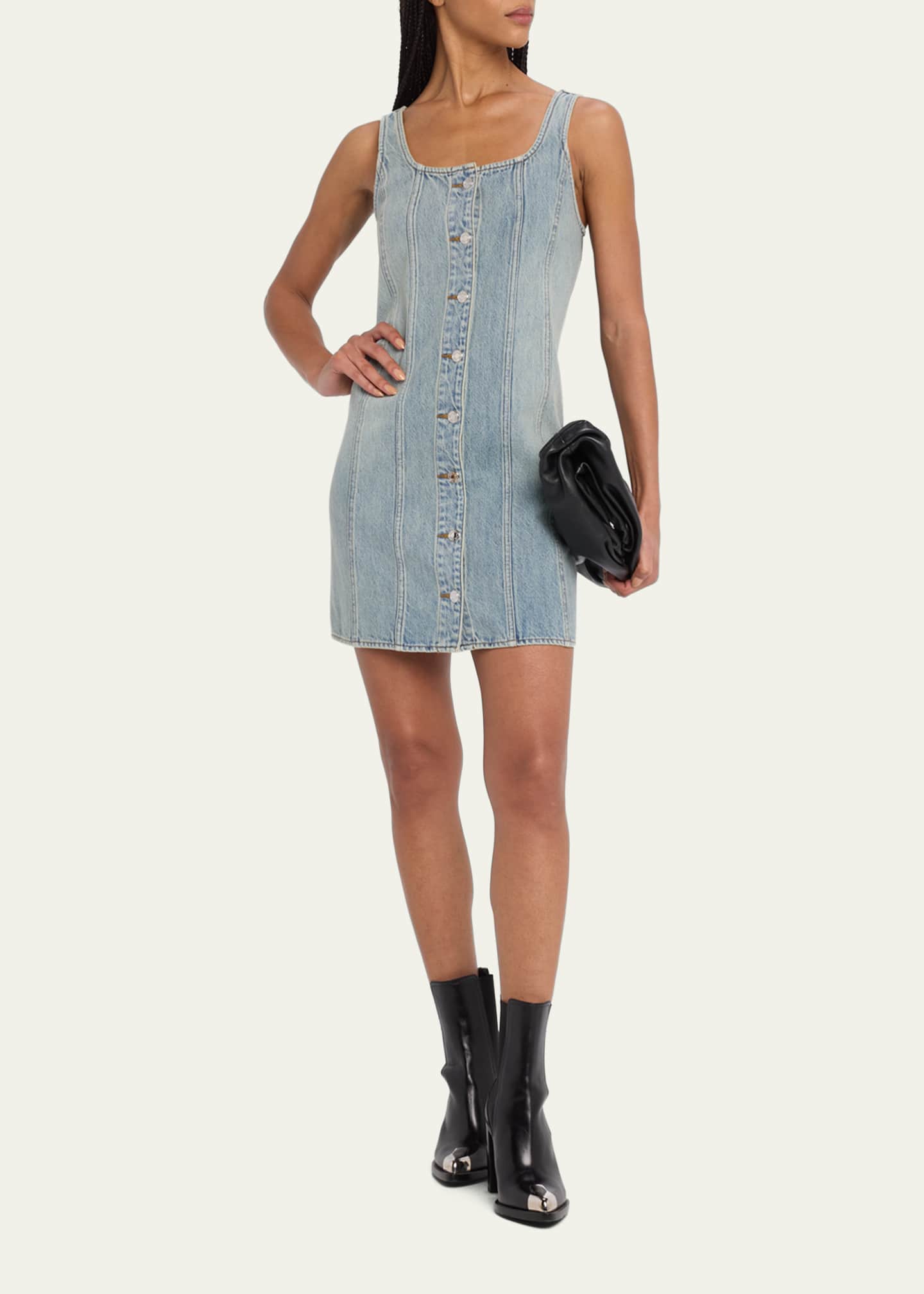Rag & Bone Laney Sleeveless Denim Mini Dress - Bergdorf Goodman