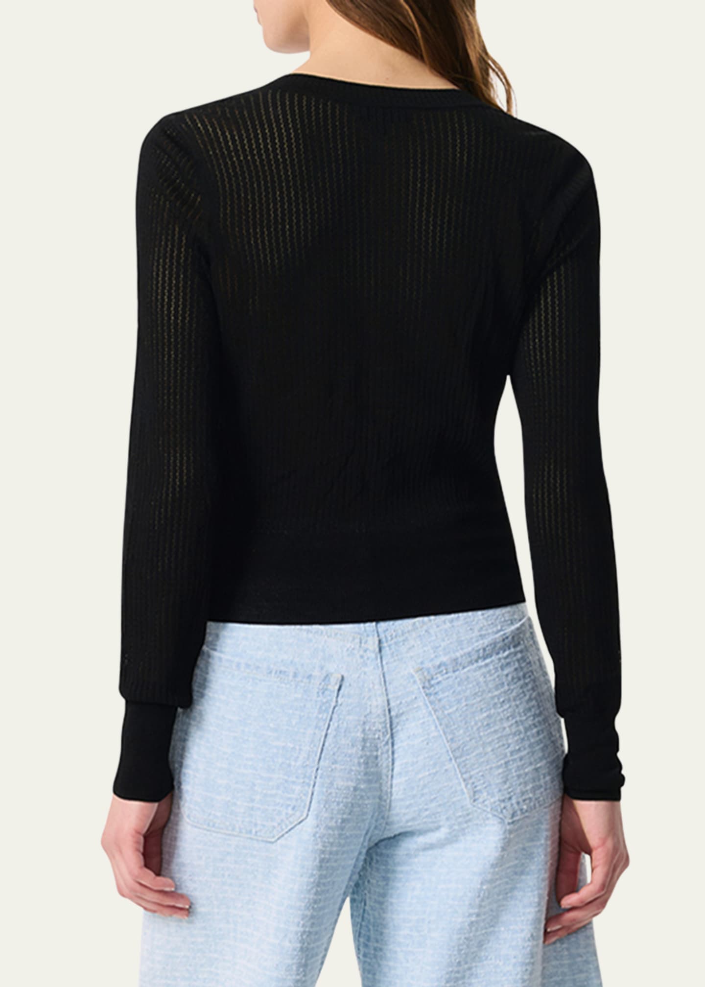 Rag & Bone Molly Pointelle Knit Cardigan Image 3 of 5