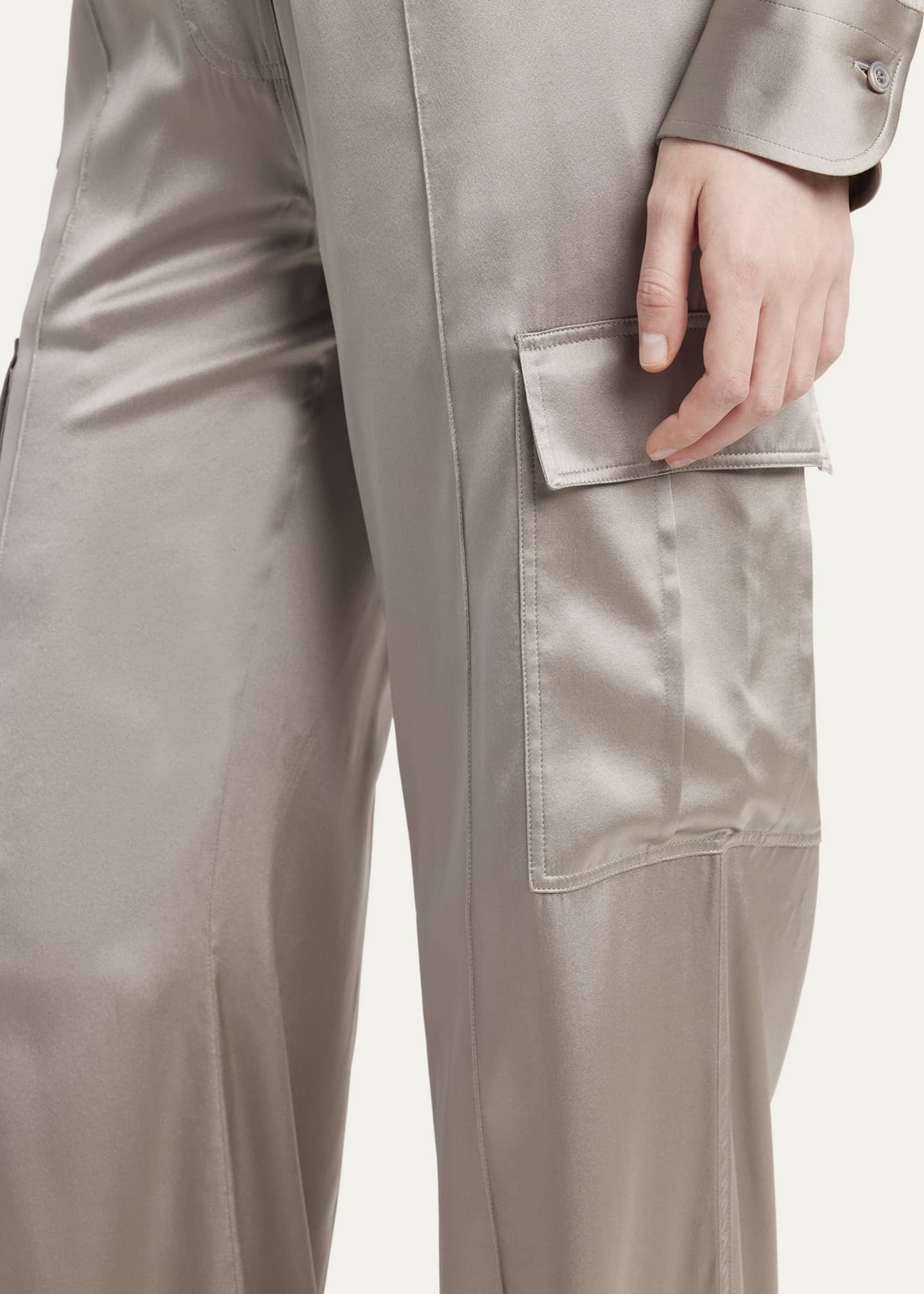 TOM FORD Stretch Silk Wide-Leg Cargo Pajama Pants - Bergdorf