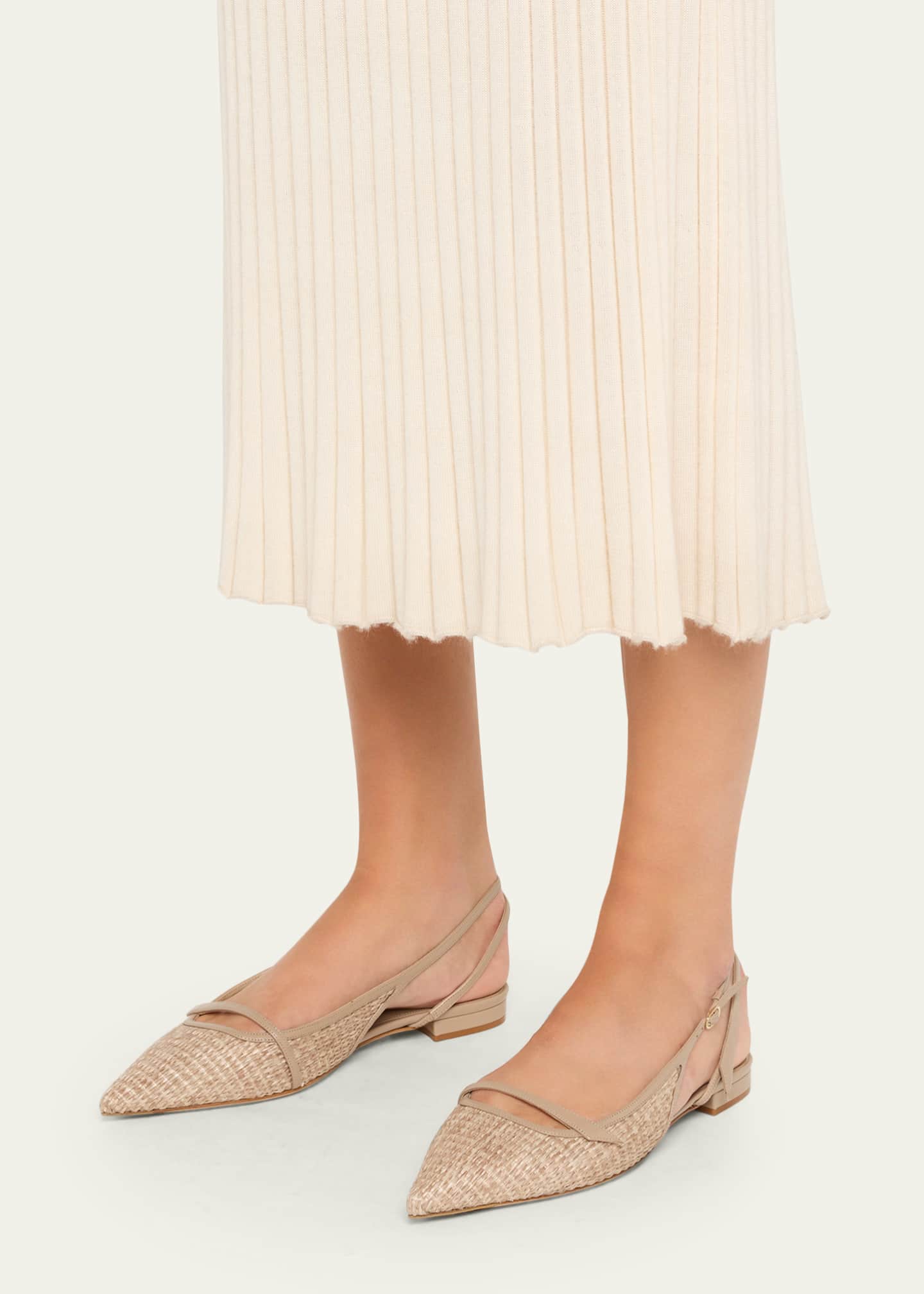 Alexandre Birman Tita Raffia Ballerina Flats Image 2 of 6