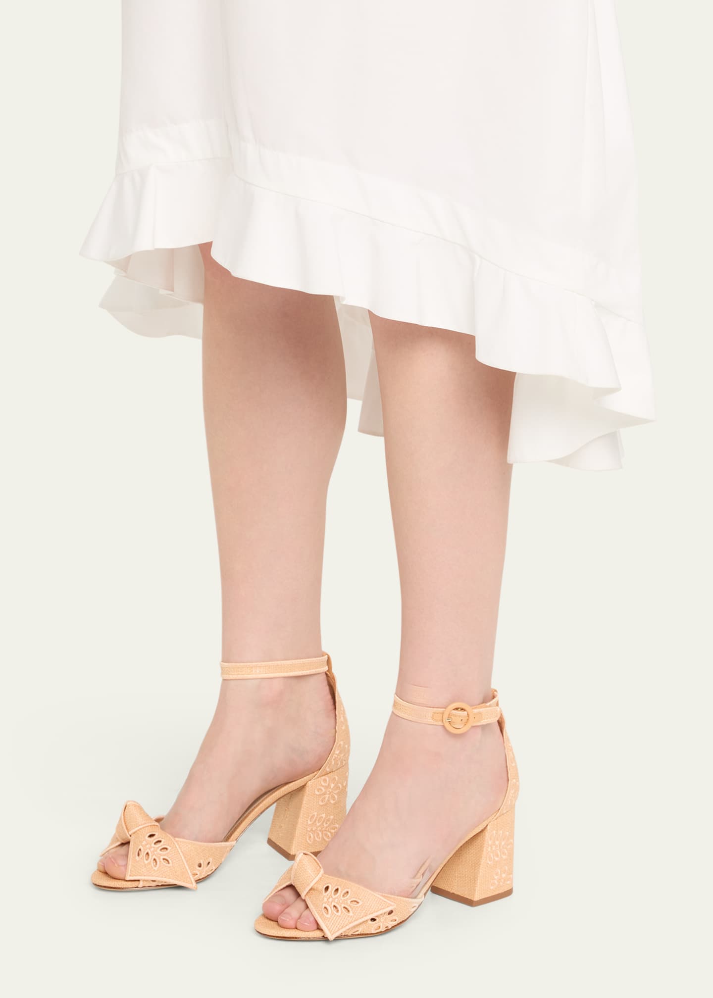 Maxi Clarita Embroidered Raffia Sandals - Thumbnail 2
