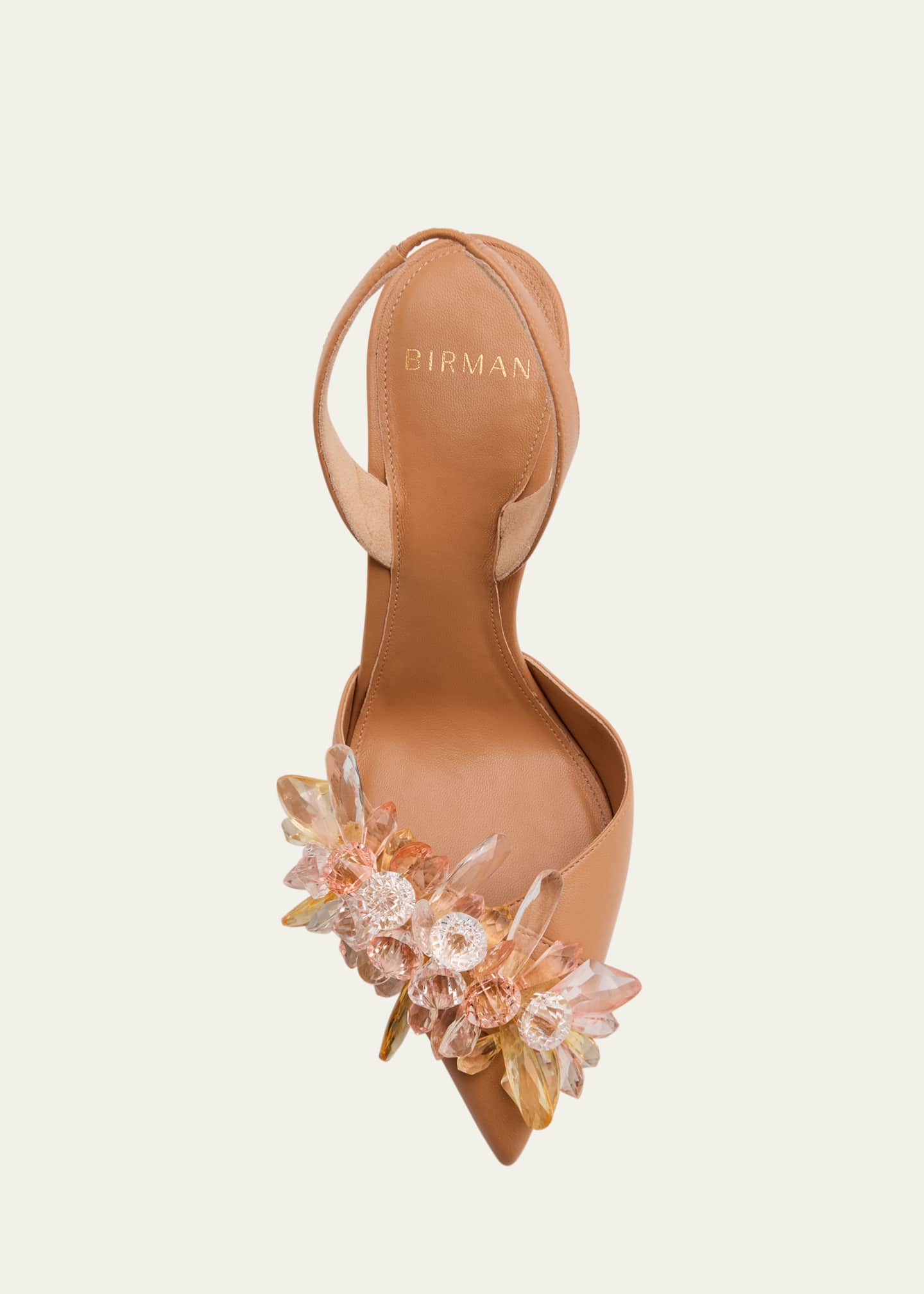 Alexandre Birman Sierra Crystal Leather Slingback Pumps Image 4 of 4