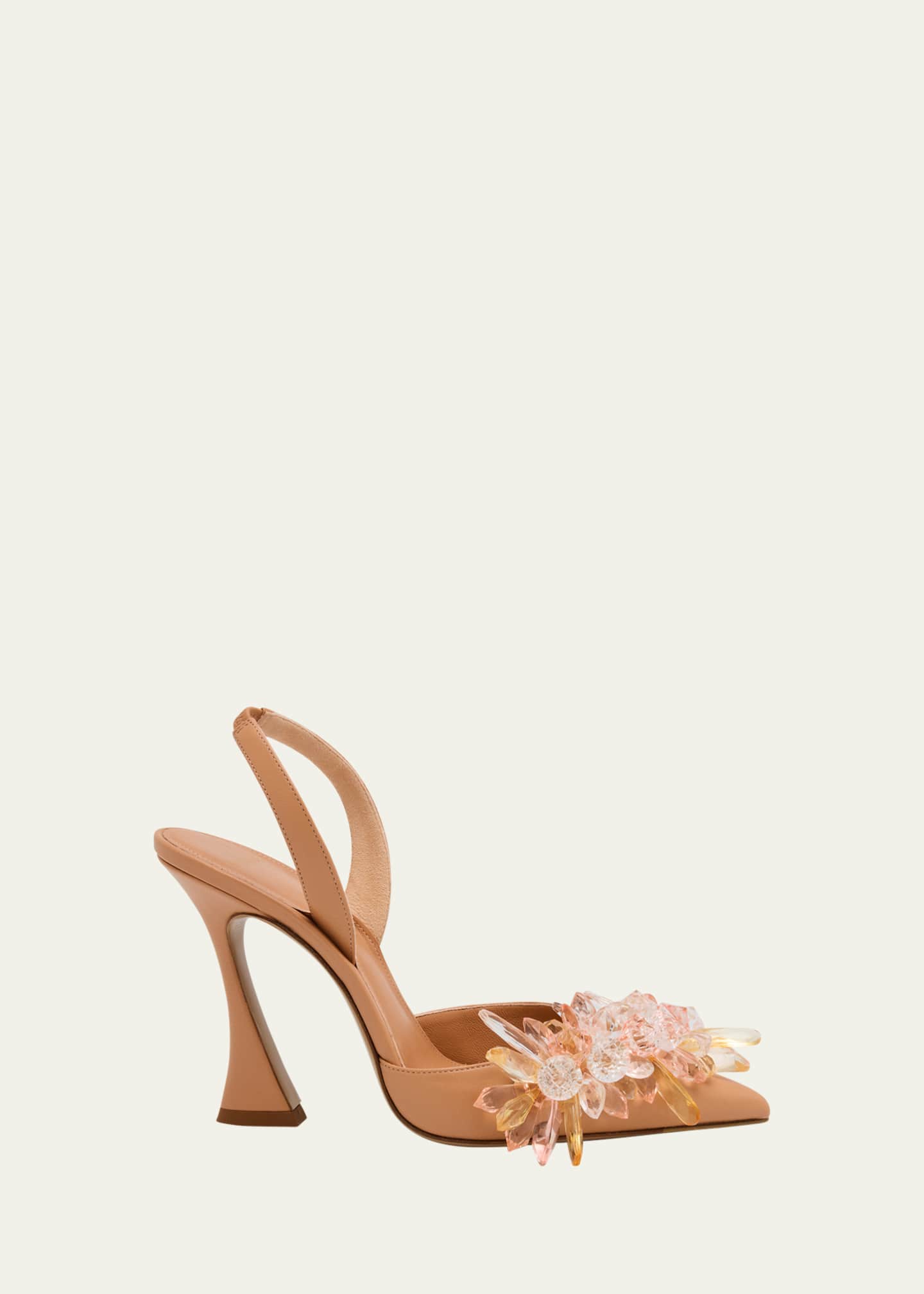 Alexandre Birman Sierra Crystal Leather Slingback Pumps Image 1 of 4