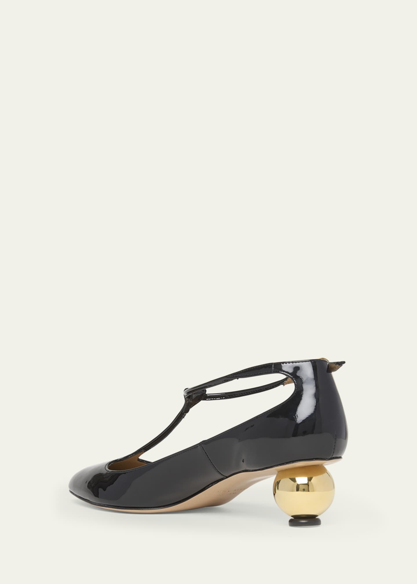 Ferragamo Tania Patent T-Strap Pumps Image 2 of 4